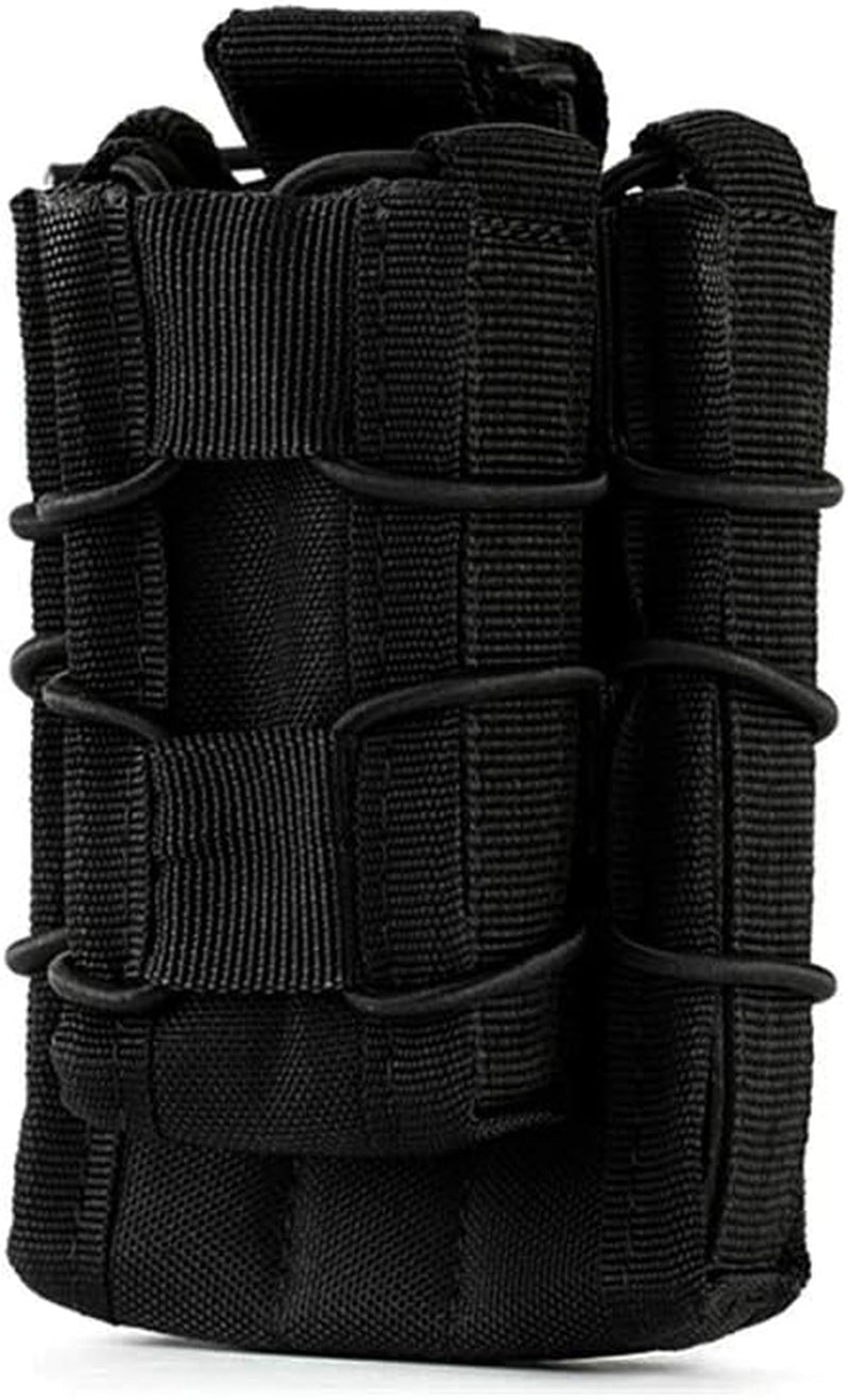 Tactical Molle Magazine Pouch Open-Top Single Pistol Mag Pouch AR/M4/M16 Cartridge Clip Pouch Hunting Bag