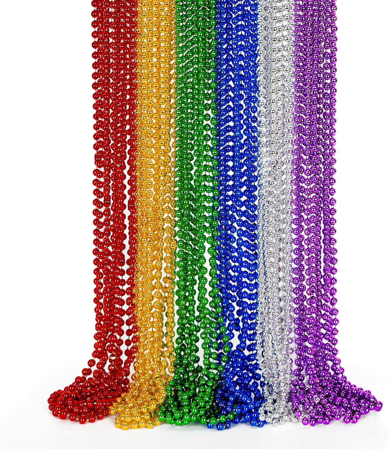 St Patricks Day Beads, 24PCS Christmas Beaded Necklace Accessories, Mardi Gras Beads Necklaces Women Men, Festival Parade Throw Accessories for Mardi Gras St. Patricks Christmas Party Wedding Supplies
