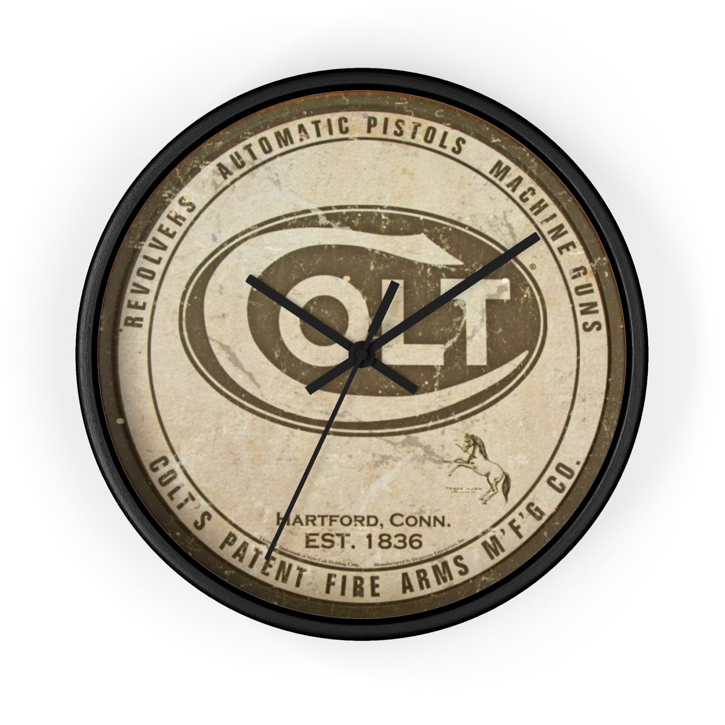 Colt REVOLVERS PISTOLS MACHINE GUNS Wall Clock