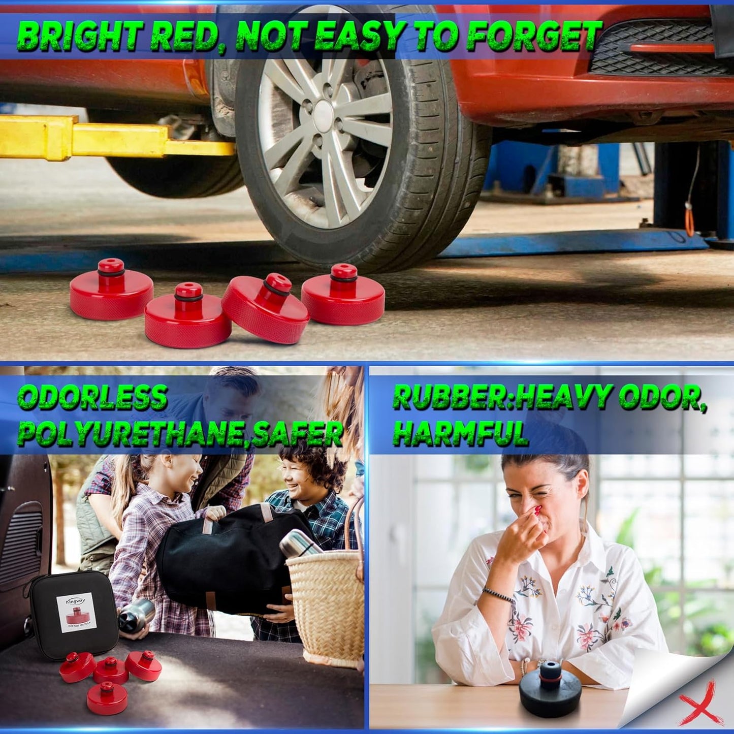 Tesla Jack Pad Lifting Jack Pad for Tesla Model 3/S/X/Y, Upgraded Polyurethane Floor Jack Stands Puck with Storage Case, Jack Lift Pad Car Tire Tools Tesla Accessories for Tesla Vehicles 2013 to 2024