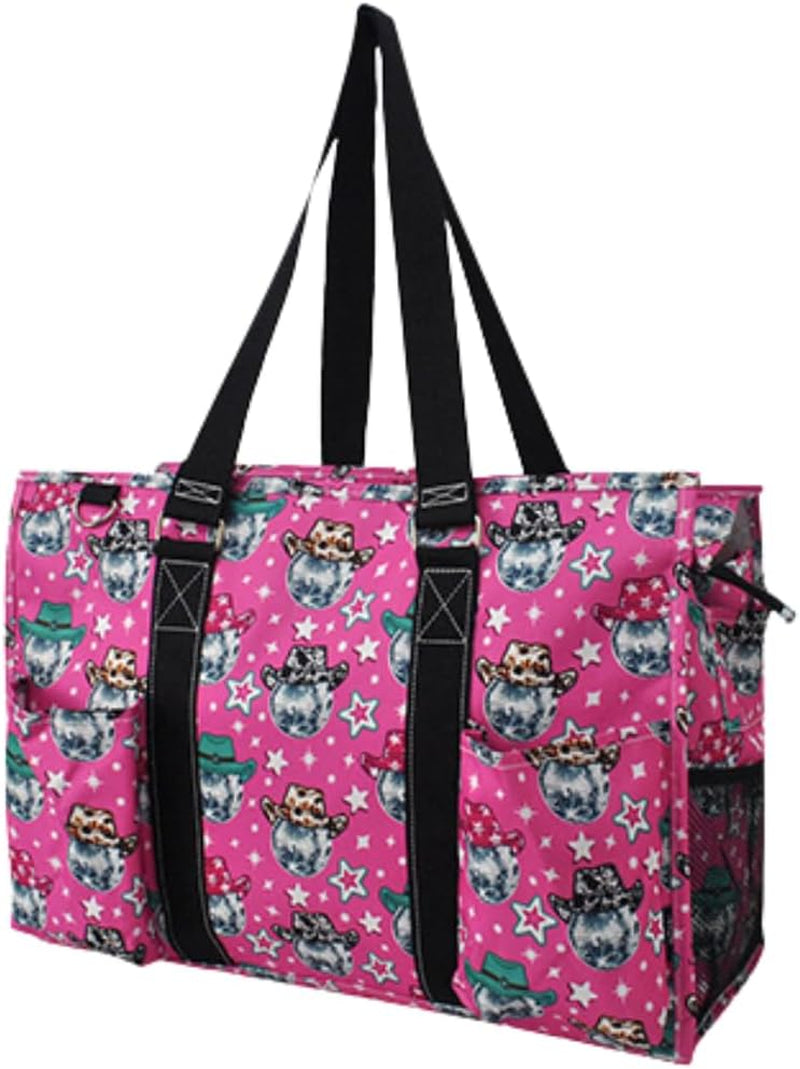 Utility Water Resistant Tote Bag, Top Zipper Closure, Perfect Gifts for Working Women, Nurses, Gym Bag