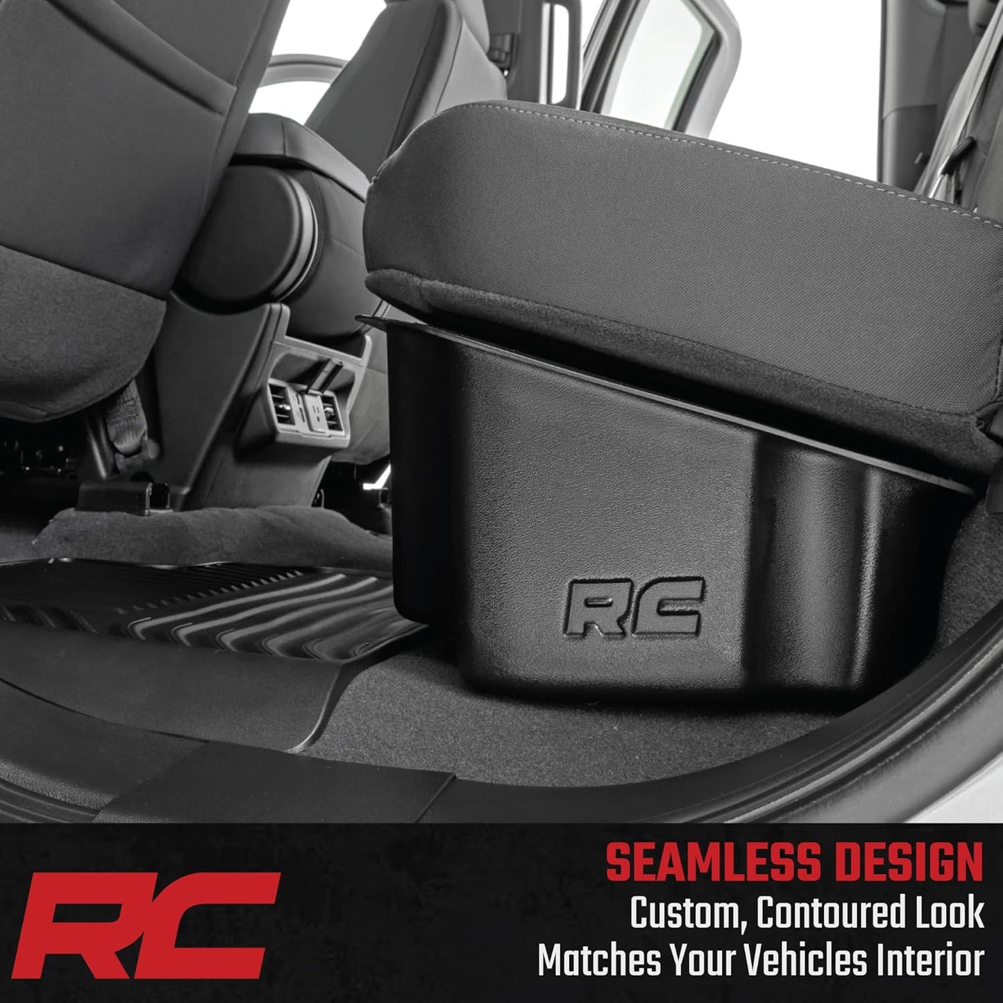 under Seat Storage for Chevy Silverado 1500 (2019-2024) & 2500HD/3500HD (2020-2024) - Custom-Fit under Seat Truck Storage, Silverado Underseat Storage - Durable, Anti-Skid Thermoplastic