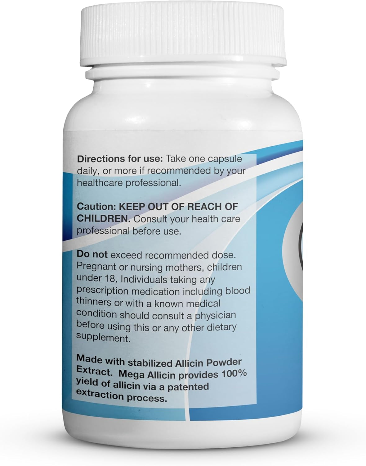 100% Pure Stabilized Allicin from Garlic, Odor-Controlled by Mega Allicin | 180,000Mcg (180Mg) Vegetarian (Vcaps) Non-Gmo, Gluten-Free | Derived from Allium Sativum (30 Count) TLBH