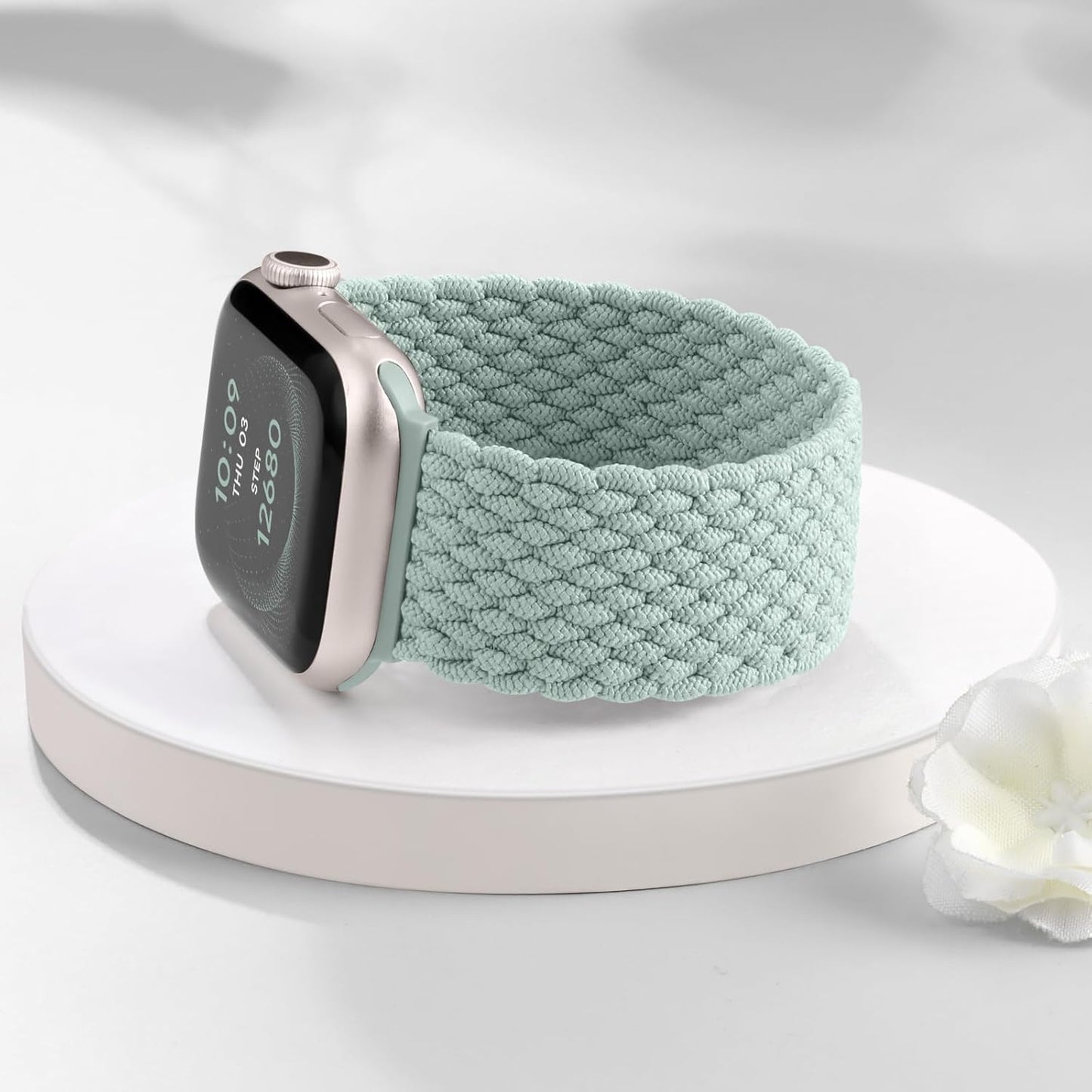 Braided Solo Loop Compatible with Apple Watch Ultra/Ultra 2 Band 42Mm 44Mm 45Mm 49Mm Men, Adjustable Stretchy Nylon Solace Bands Elastic Sport Wristband Straps for Iwatch Series 9 8 7 6 5 4 3 2
