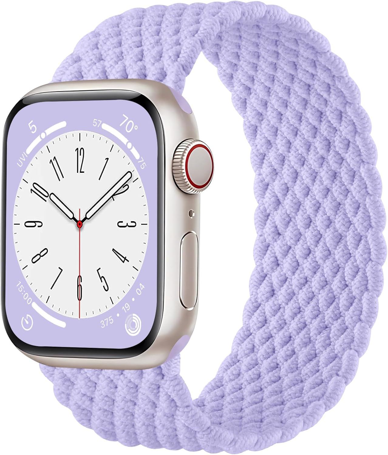 Braided Solo Loop Compatible with Apple Watch SE Band 41Mm 40Mm 38Mm Women, Adjustable Stretchy Nylon Solace Band Elastic Sport Straps for Iwatch Series 9 8 7 6 5 4 3 2 1, Purple Blue