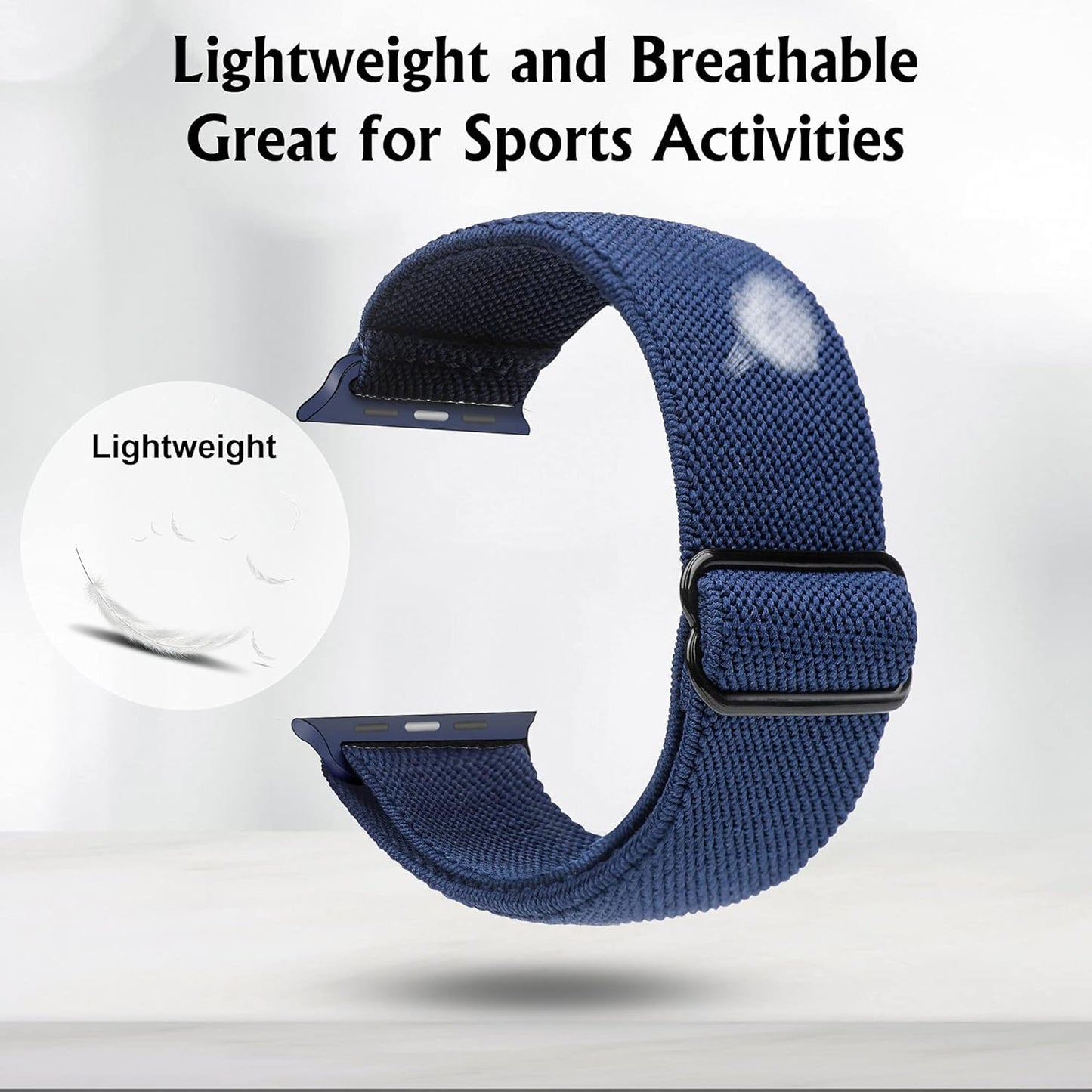 Stretchy Watch Band Compatible for Apple Watch Band 45Mm 44Mm 42Mm Comfortable Adjustable Sport Band for Iwatch Series 7 6 5 4 SE 3 2 1 Women Men