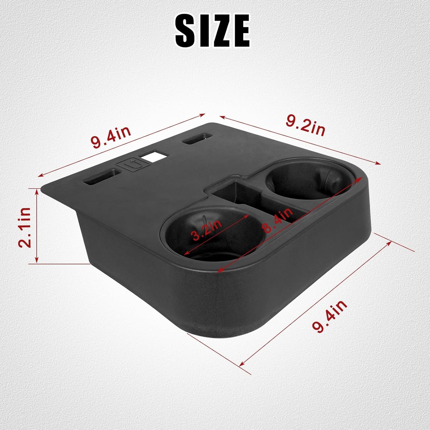 Front Center Console Cup Holder Replaces HC3Z-2813562-AB Compatible with 2015-2020 Ford F150 2017-2022 F-Series Super Duty Car under Front Seat Bottom Cup Holder Tray