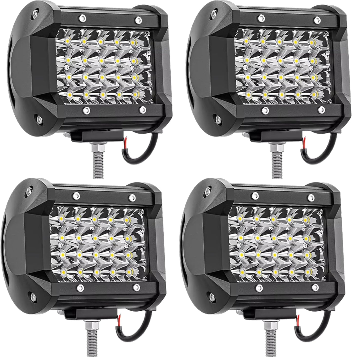 LED Pods 10PC 72W LED Light Bar 12/24V LED Work Light Square LED off Road Lights Cube LED Lights for Service Truck ATV UTV Boat Pickup Golf Cart Snow Blower