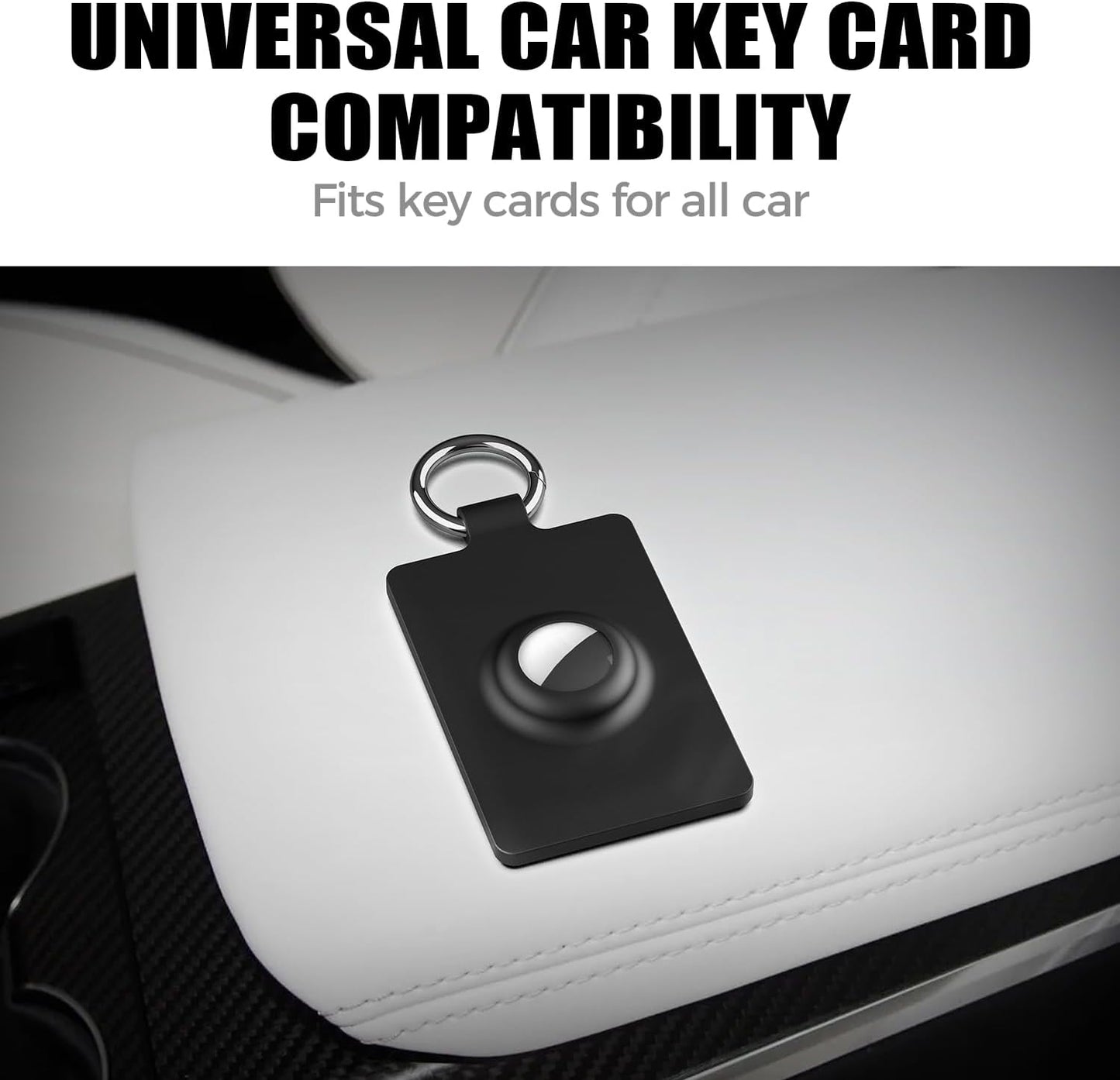 2 Pack Card Holder Case for Airtag & Tesla Key Card Compatible with Tesla Model 3 Y S X Key Cards Accessories Soft Silicone Protective Case Cover Scratch-Resistant Easy to Install (1 Black)