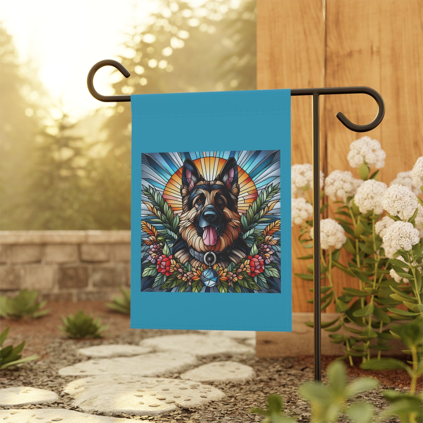 Dog Lover's Garden Flag - Vibrant German Shepherd Design