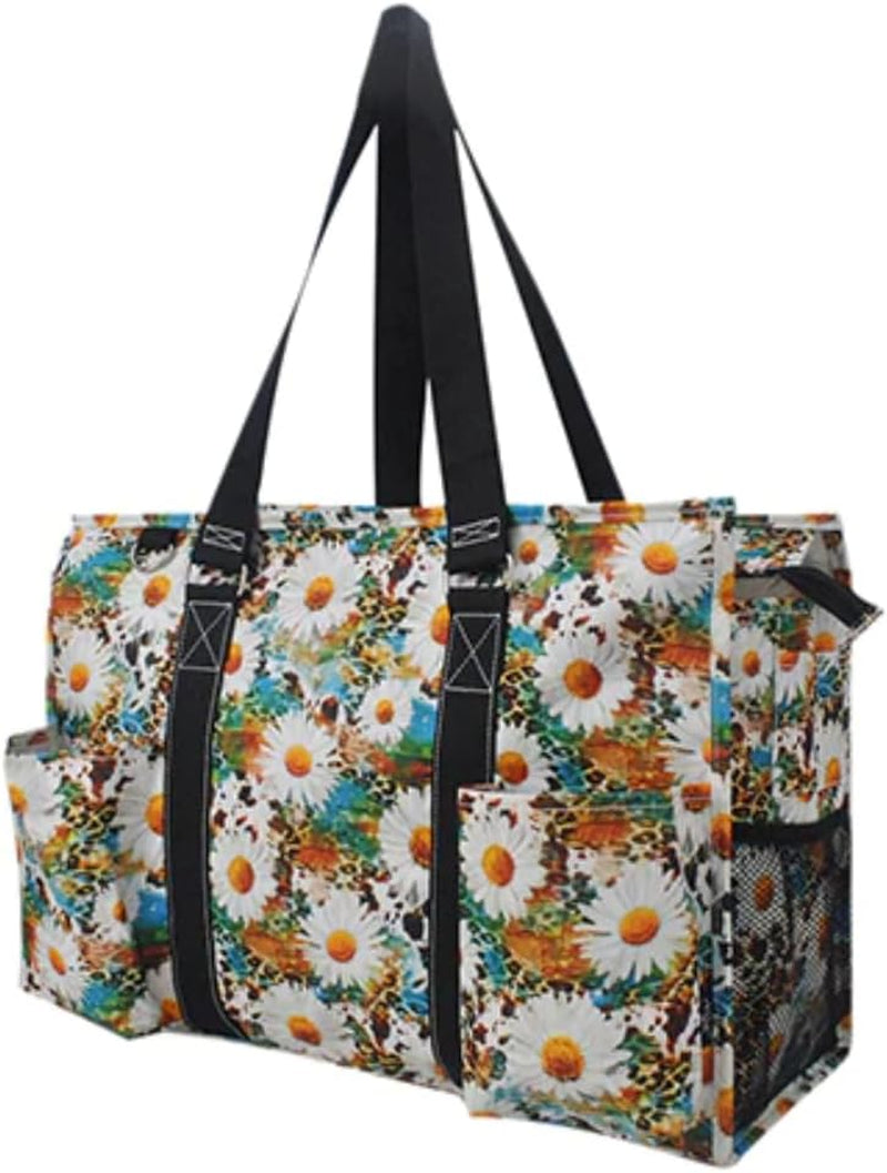 Utility Water Resistant Tote Bag, Top Zipper Closure, Perfect Gifts for Working Women, Nurses, Gym Bag