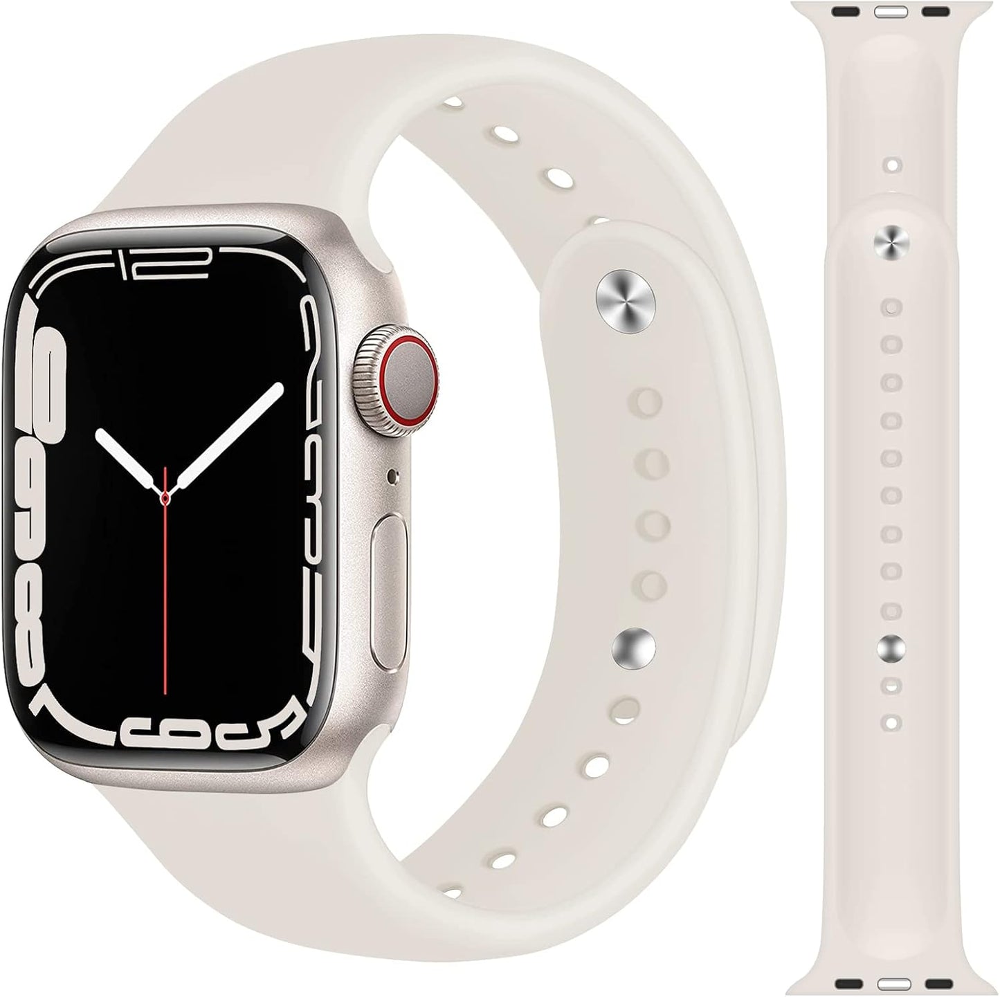 Sport Bands for Apple Watch Band 40Mm 44Mm 45Mm 49Mm 41Mm 38Mm 42Mm Women/Men,Soft Silicone Strap for Apple Watch Series 9,Ultra 2,8,Ultra,Se,7 6 5 4 3,Correa Iwatch Bands Wristband