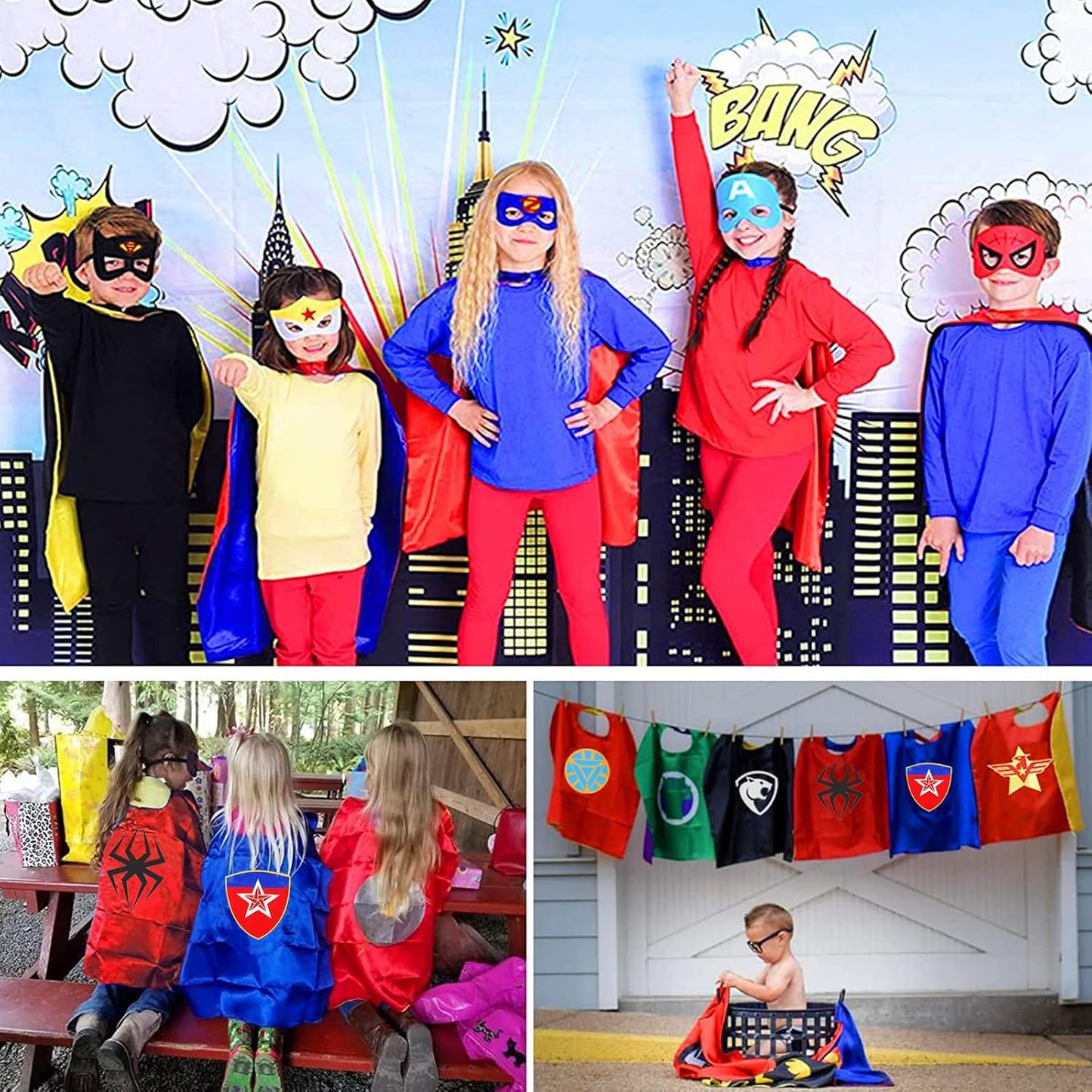 Kids Halloween Costumes and Boys and Girls Cosplay Capes - Toys Capes 4-10 Year for Boys Birthday Party Gifts