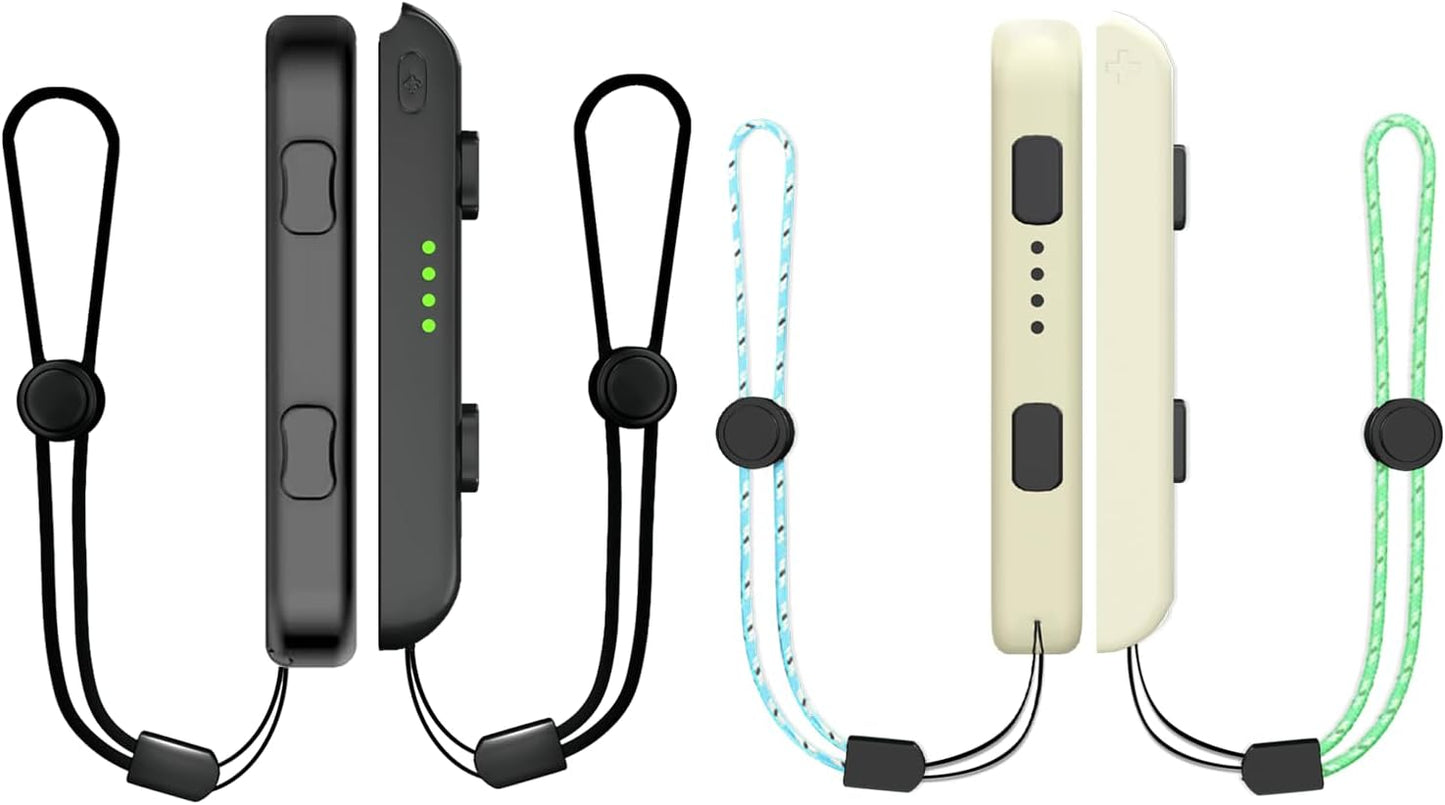 2 Pack Wrist Strap for Switch Joycon - Replacement Accessories for Joy Con Straps (Black)