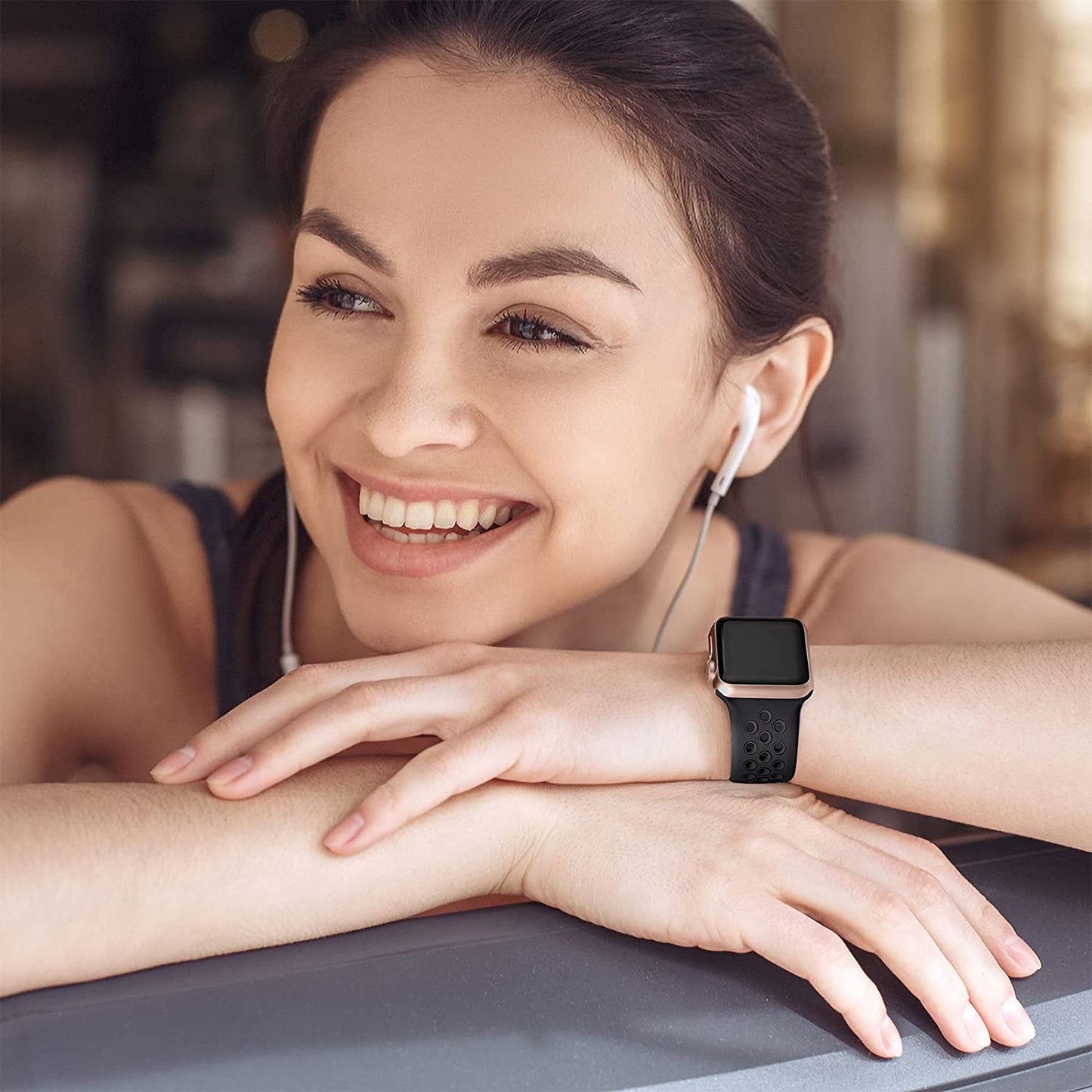 Sport Band Compatible with Apple Watch Band Ultra 49Mm 45Mm 44Mm 42Mm 41Mm 40Mm 38Mm for Men Women,Soft Silicone Breathable Strap Sport Band for Iwatch Ultra 2 SE Series 9 8 7 6 5 4 3 2 1