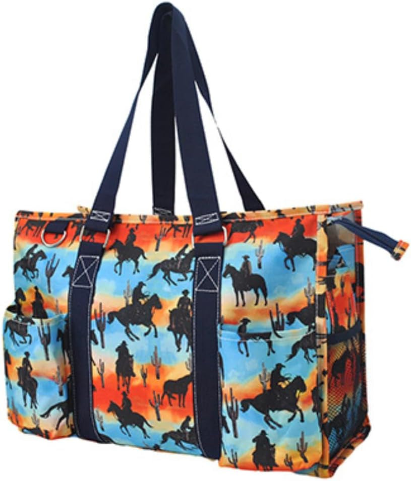 Utility Water Resistant Tote Bag, Top Zipper Closure, Perfect Gifts for Working Women, Nurses, Gym Bag