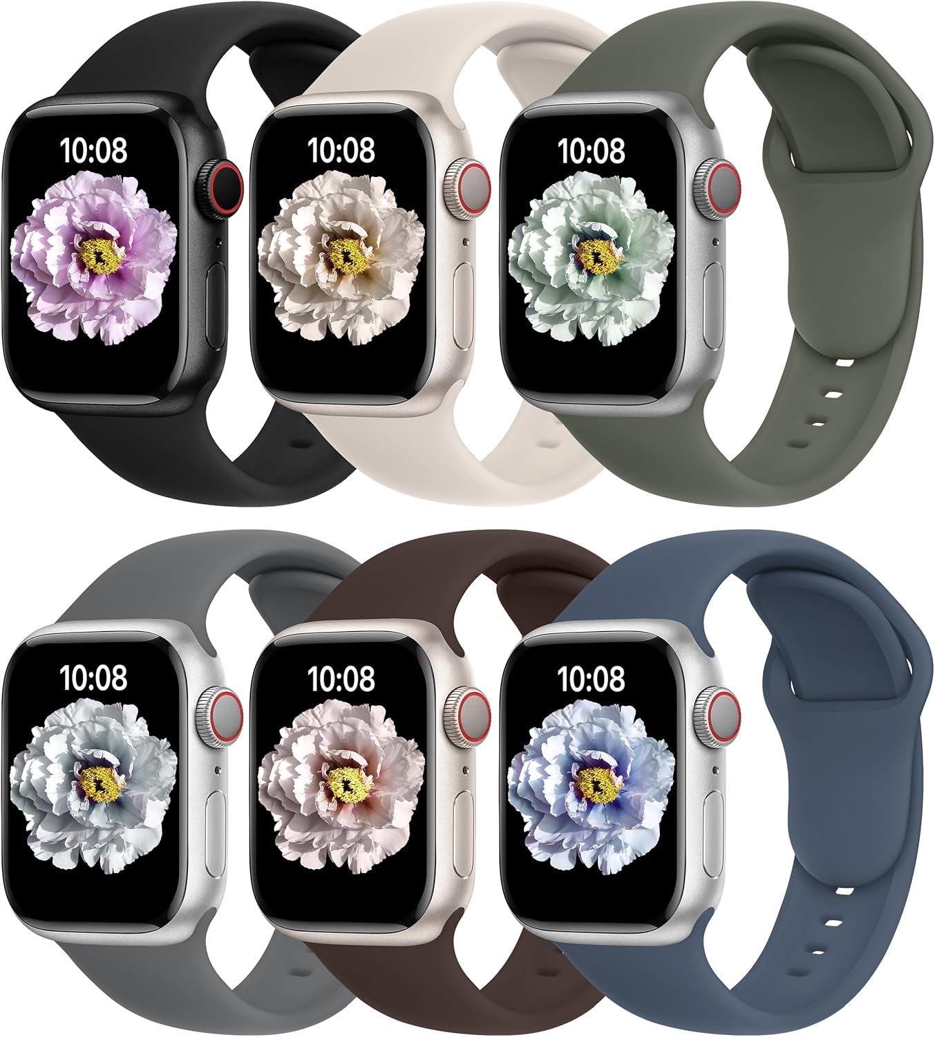 C6 Sport Band for Apple Watch Bands Women Ultra 2 49Mm, Series 10 46Mm, 9 8 7 45Mm 41Mm, SE 6 5 4 44Mm 40Mm, 3 2 1 42Mm 38Mm Men Iwatch, Strap Silicone