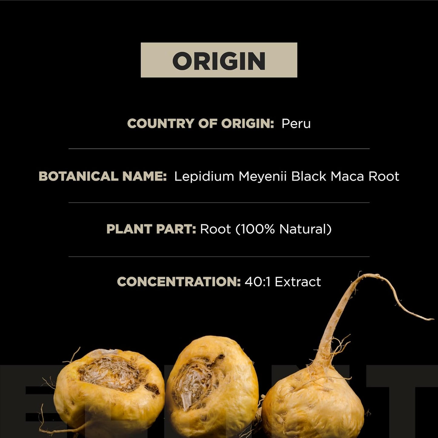 40,000Mg 40X Strength Organic Black Maca Root + Ashwagandha - #1 Highest Potency Black Maca Root Capsules for Men Supplement 100% Pure Maca Peruana 40:1 Extract Maca Powder Pills Male Booster TLBH