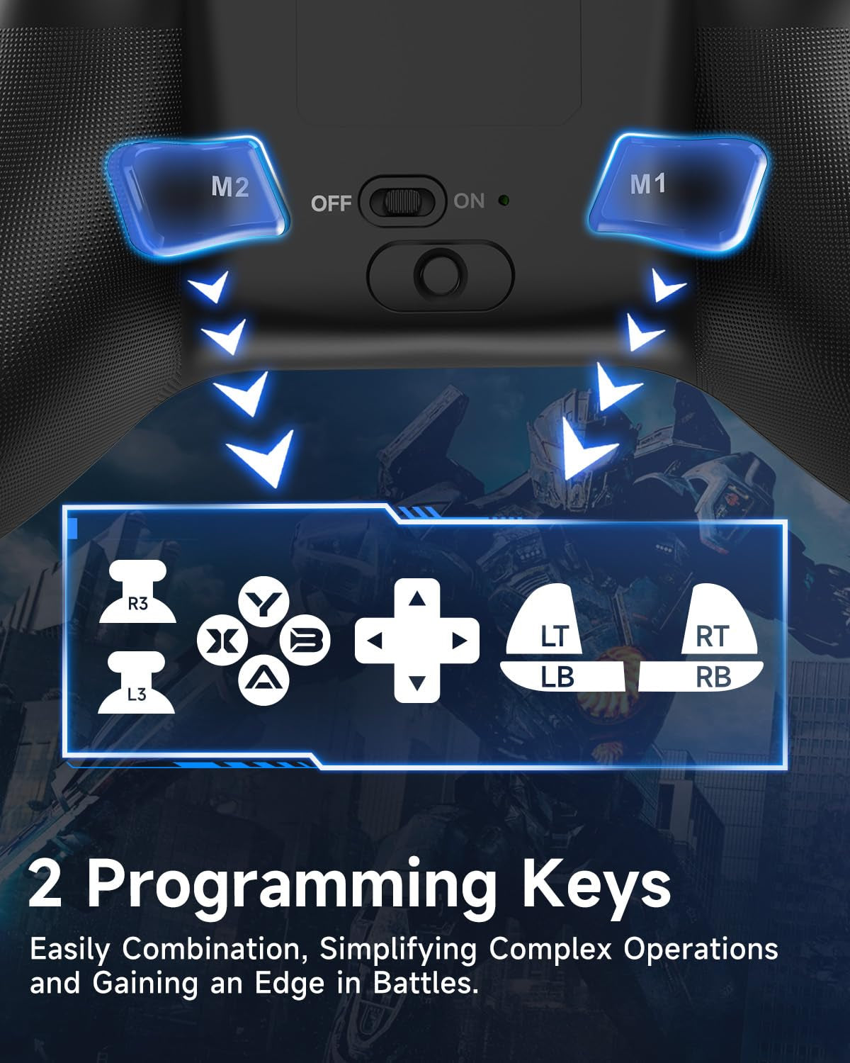 X15 PC Controller - Enhanced Wireless Bluetooth Controller with Hall Joysticks/Hall Triggers/Rgb Lighting - No Stick Drift, No Dead Zone - Work for Windows PC, Android, Steam and Switch