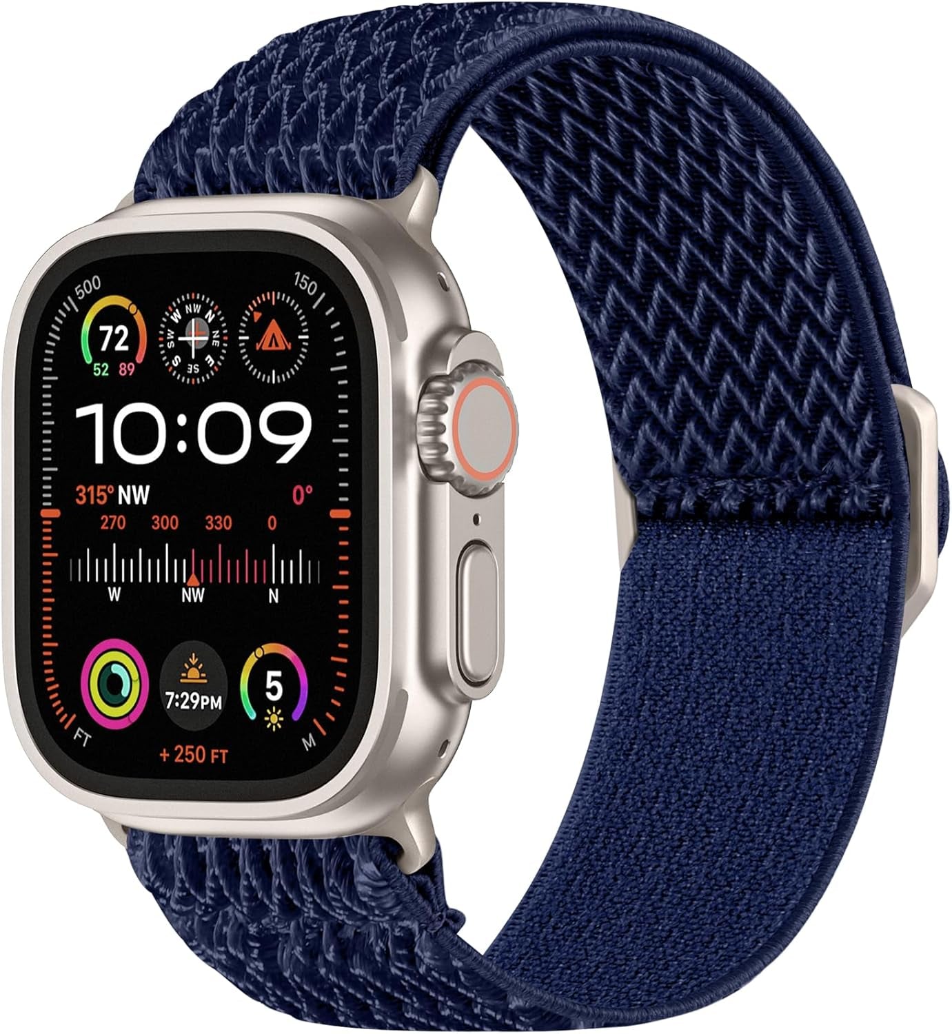 Nylon Sport Band Compatible with Apple Watch Ultra 2/Ultra Band,Compatible with Apple Watch Bands for Men 49Mm 45Mm 44Mm 42Mm,Adjustable Stretchy Solo Loop Strap for Iwatch Series 9-1 SE