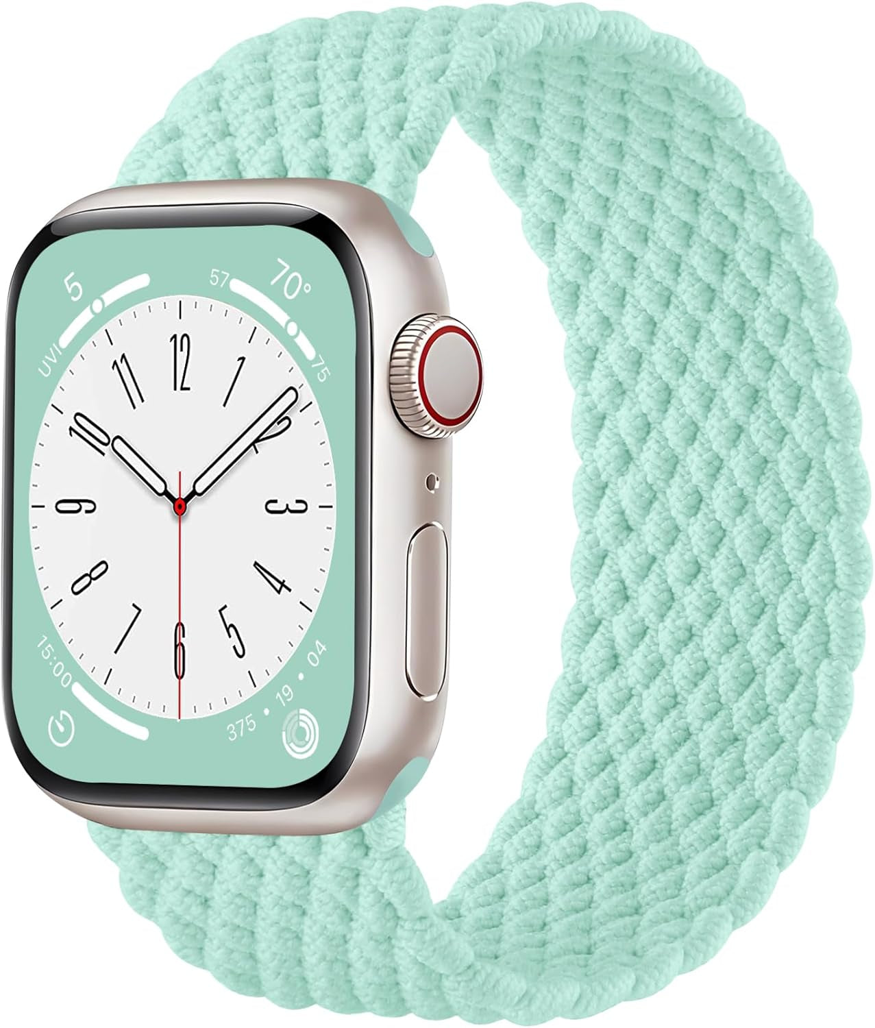 Braided Solo Loop Compatible with Apple Watch Series 10 Band 42Mm 41Mm 40Mm 38Mm Women, Adjustable Stretchy Nylon Solace Band Elastic Sport Wristband Strap for Iwatch Series 9 8 7 6 5 4 3 2 1