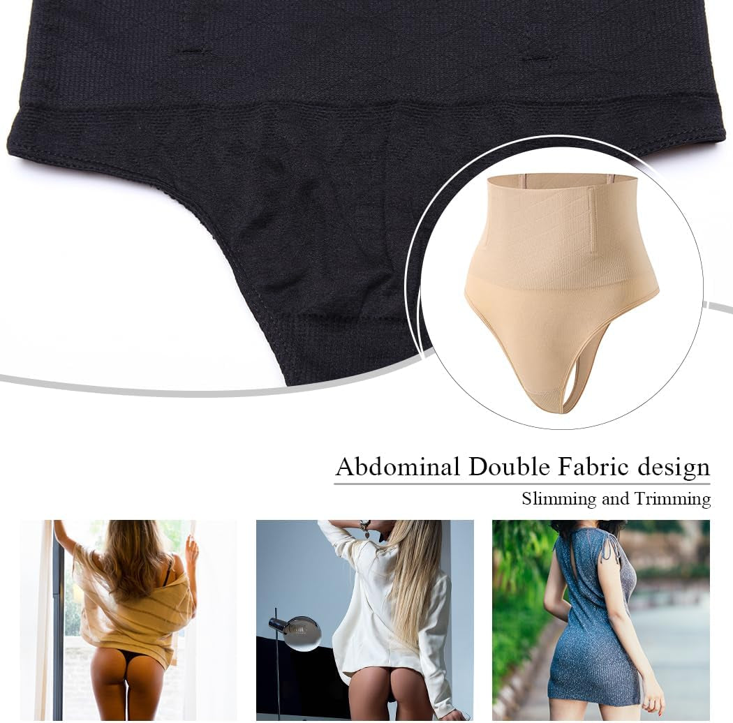 Tummy Control Thong Shapewear for Women Seamless Shaping Thong Panties Body Shaper Underwear
