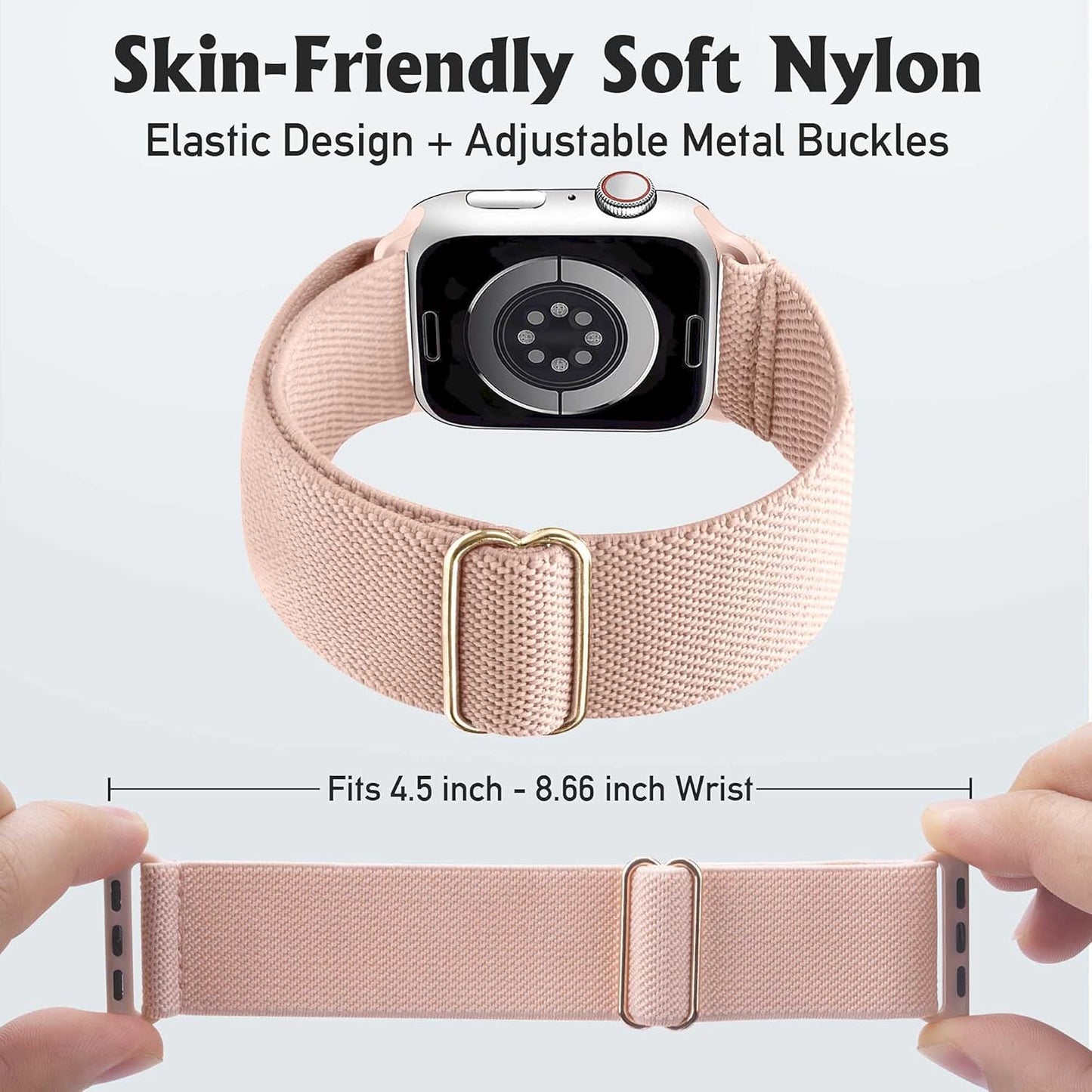 Stretchy Watch Band Compatible for Apple Watch Band 45Mm 44Mm 42Mm Comfortable Adjustable Sport Band for Iwatch Series 7 6 5 4 SE 3 2 1 Women Men