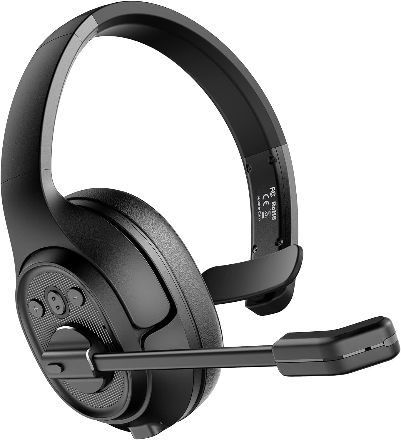 Trucker Bluetooth Headset, Wireless Headphones with USB Dongle for PC, Ai-Powered Environmental Noise Cancelling Microphone (ENC), 99Ft Long Wireless Range, 57Hrs On-Ear Trucker Headsets TRUCK DRIVER