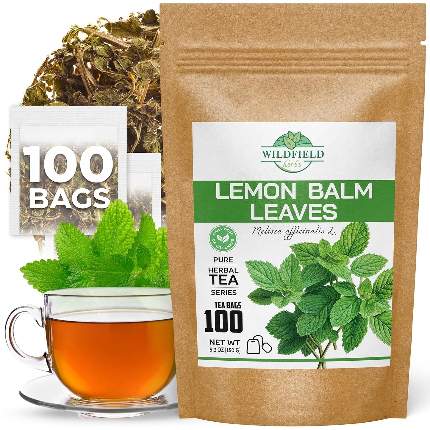 100 Bags Ginger Tea Bags Ginger Root Tea Dry Dried Herb (Zingiber Officinale) - 100 Count 1.5G Tea Bags Ginger Raíz De Jengibre TLBH