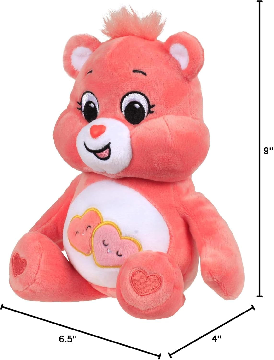 Care Bears | Love-A-Lot Bear 22Cm Bean Plush | Collectable Cute Plush Toy, Cuddly Toys for Children, Soft Toys for Girls and Boys, Cute Teddies Suitable for Girls and Boys Ages 4+ | 22033 UK UK