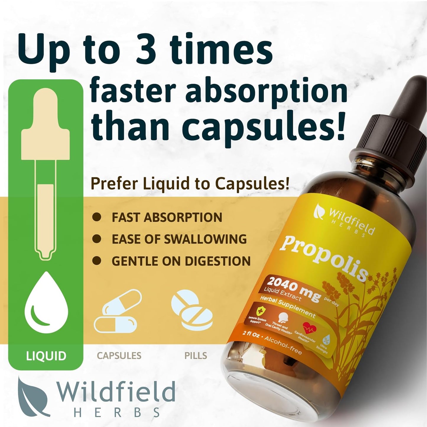 100 Bags Chamomile Tea Loose Leaf Dried Chamomile Flowers Manzanilla Tea (Matricaria Chamomilla) & Propolis Extract Drops - Propolis Tincture 2040Mg Liquid Herbal Supplement - 2 Oz, Pack of 1 TLBH