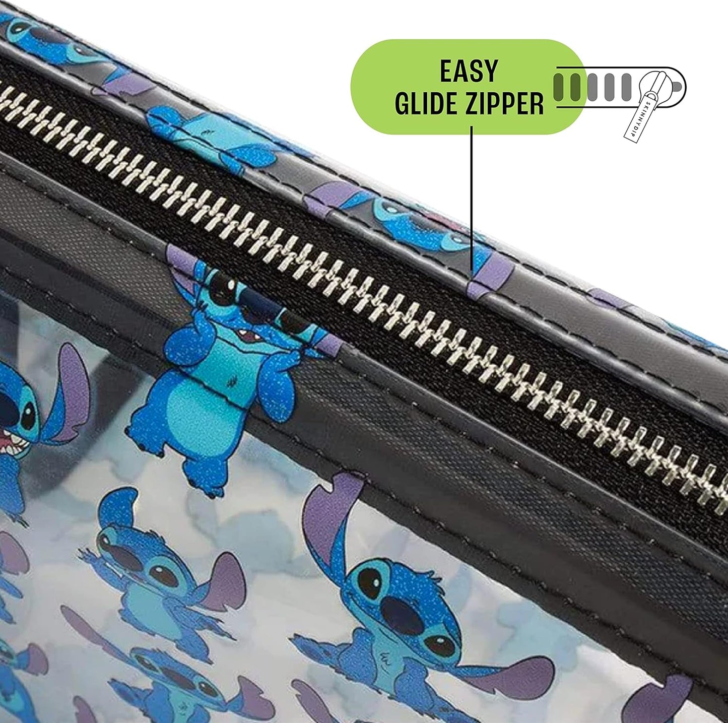 Wash Bag - Disney Lilo and Stitch Toiletry Bag, Clear Makeup Bag, Ideal for Cosmetics Travel Accessories, Cute Toiletries Essentials Bag for Women, Girls and Kids Designed in London UK