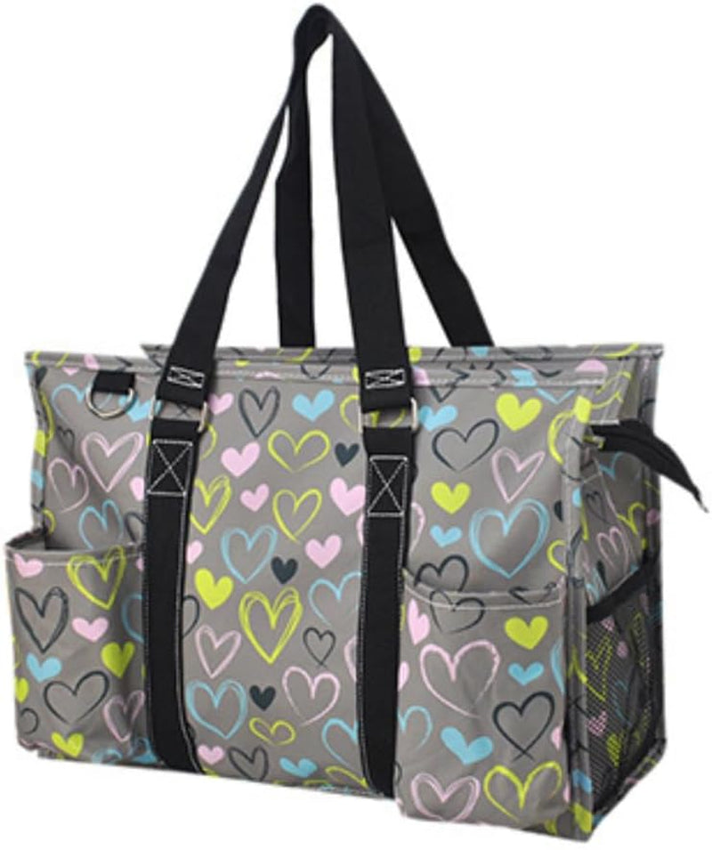 Utility Water Resistant Tote Bag, Top Zipper Closure, Perfect Gifts for Working Women, Nurses, Gym Bag