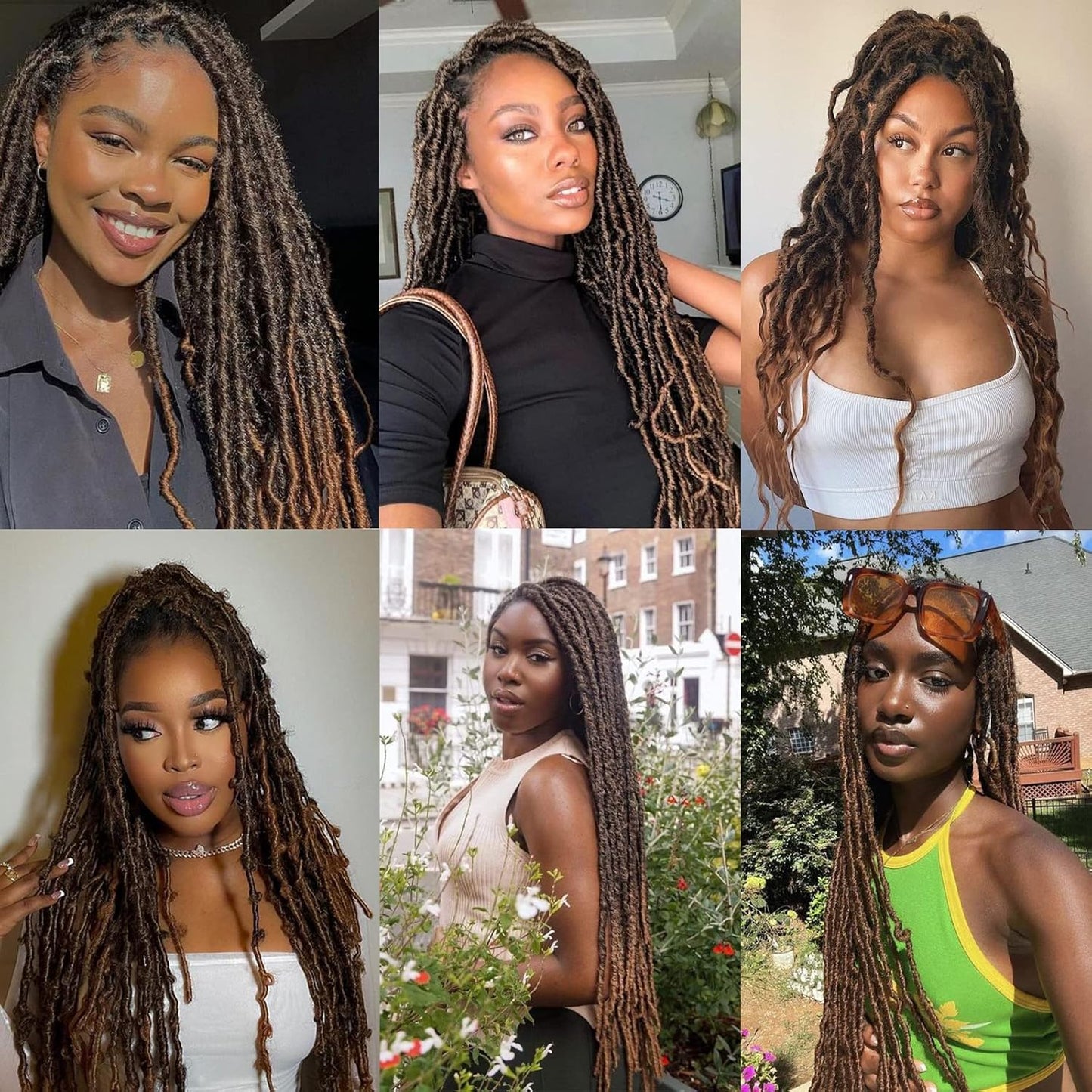 4Pcs Dark Brown Brazilian Wool Hair for Braids Acrylic Hand Knitting Yarn for Hair Braiding Hair Extension Faux Locs African Crochet Braid(#4)