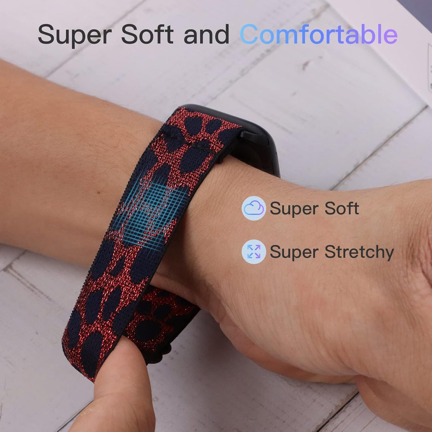 Stretchy Nylon Solo Loop Band Compatible with Apple Watch Band 49/45/44/42Mm 38/40/41Mm, Adjustable Braided Sport Elastic Wristbands Women Men Strap for Iwatch Series Ultra SE 8/7/6/5/4/3/2/1