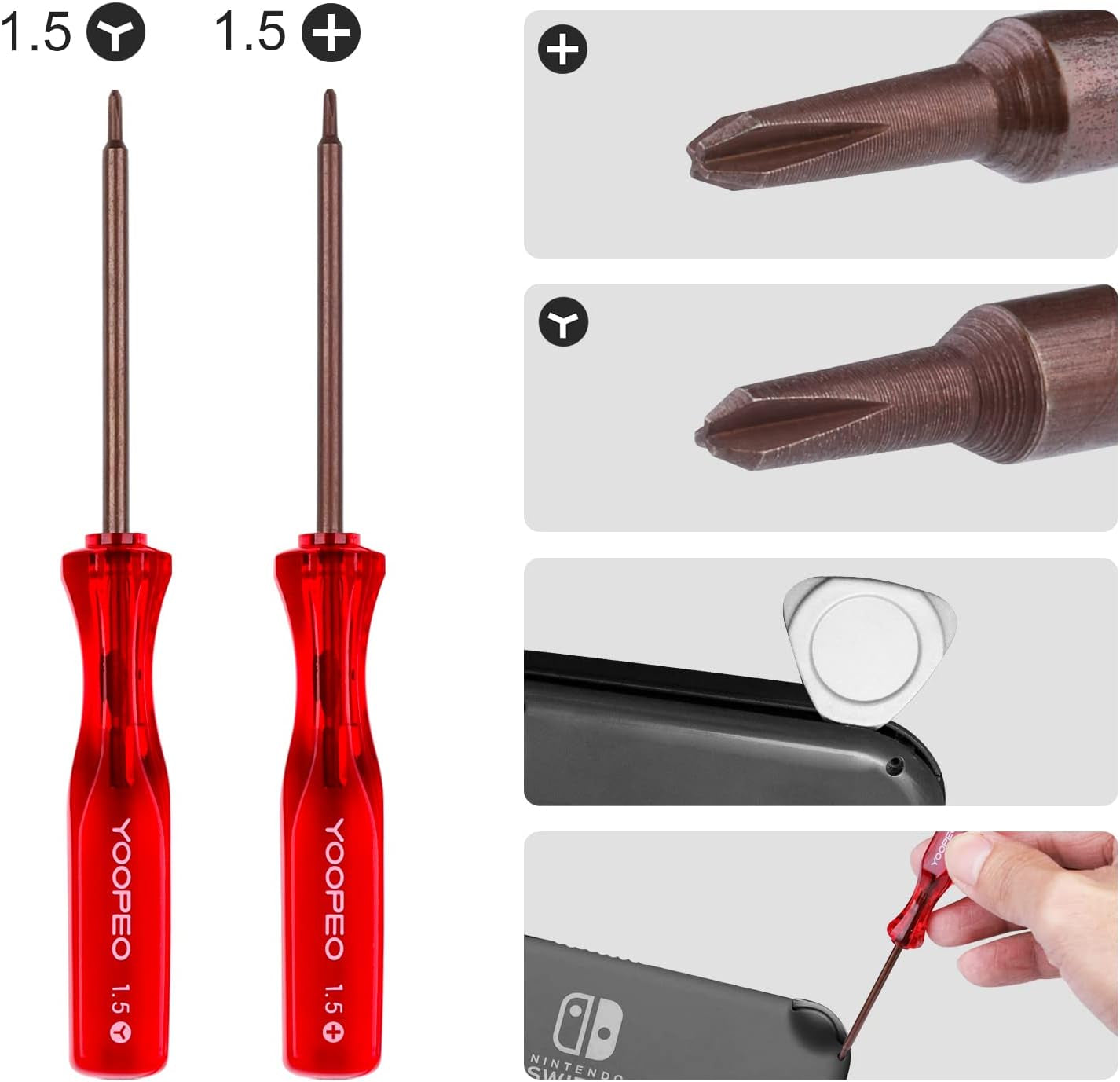 Gulikit Switch Joystick Replacement, No Drifting, Hall Effect Joystick for Switch Joycon, Switch OLED & Switch Lite, Include Repair Kit, Thumb Stick Cap (1 Pair)