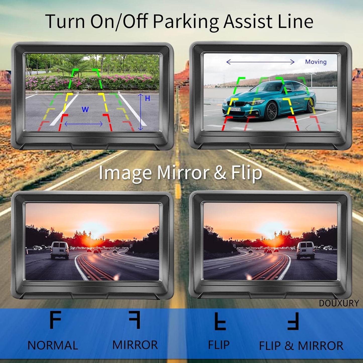 Wireless Backup Camera Solar Magnetic for Car RV Trailer Truck Camper 5Th Wheels Hitch Towing No Wiring No Drilling Rechargeable Night Vision Portable Backup Camera with 5" 1080P HD 2-Split Monitor TRUCK DRIVER