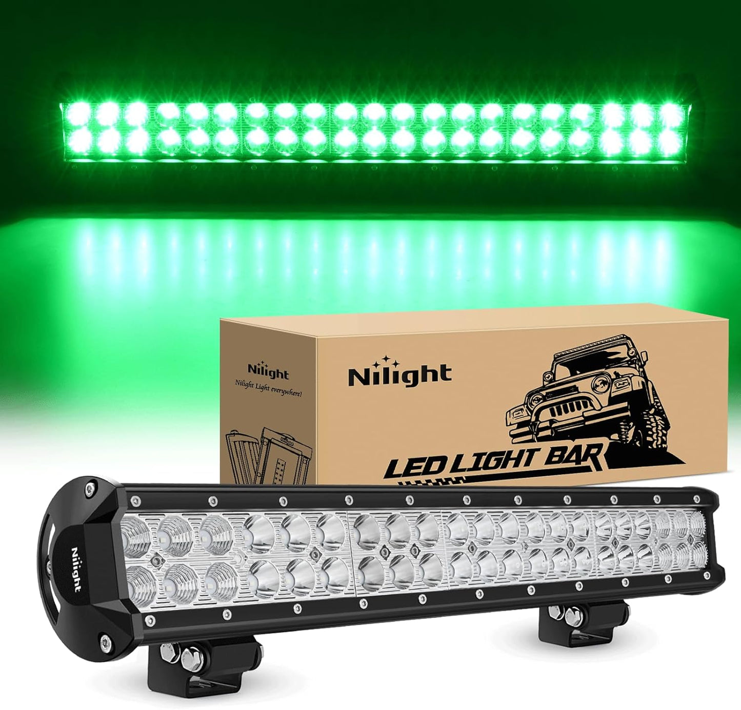 - 60005C-A 20Inch 126W Spot Flood Combo Led Light Bar off Road Lights Boat Lighting Fog Light Driving Lights LED Work Light for Trucks, 2 Years Warranty