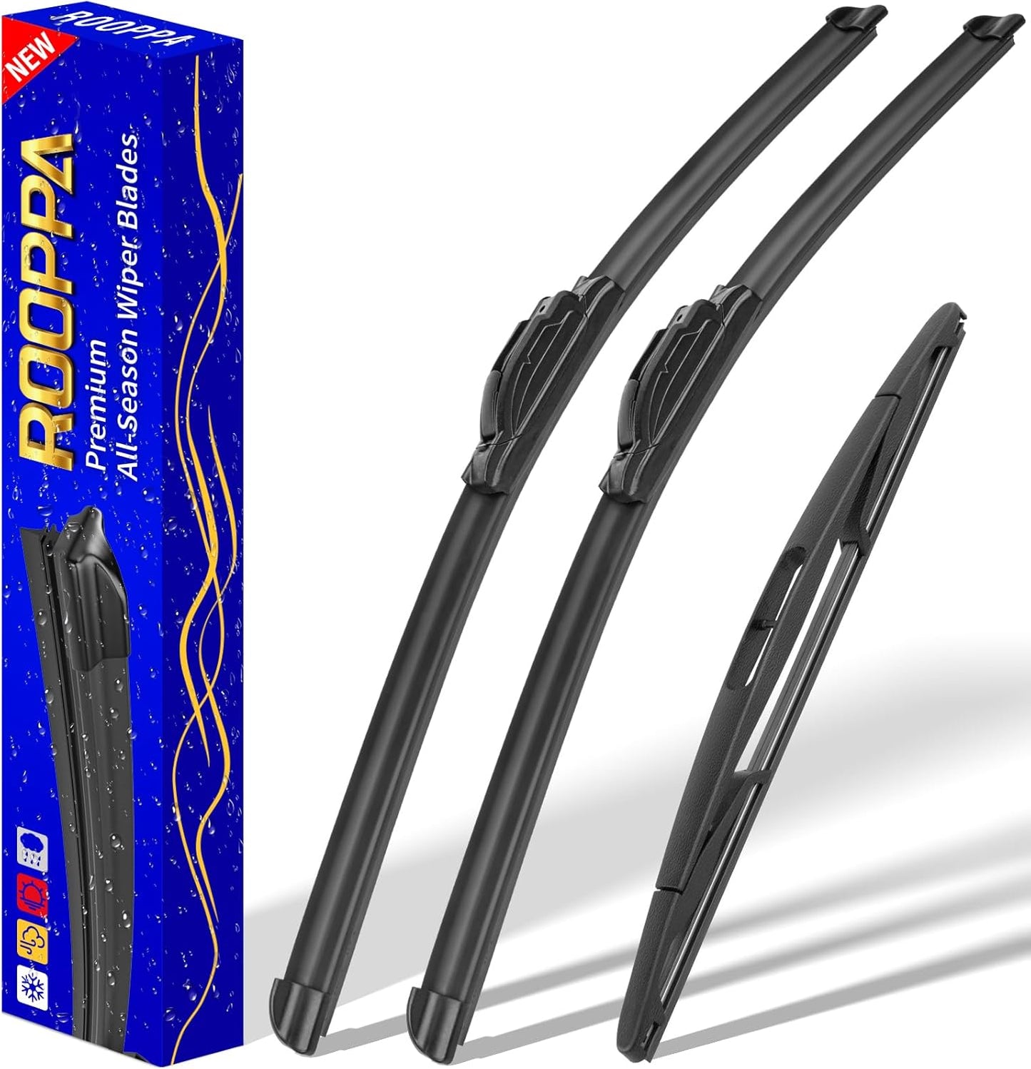 3 Wipers Replacement for 2012-2016 Honda CRV CR-V, Windshield Wiper Blades Original Equipment Replacement - 26"/16"/13" (Set of 3) U/J HOOK