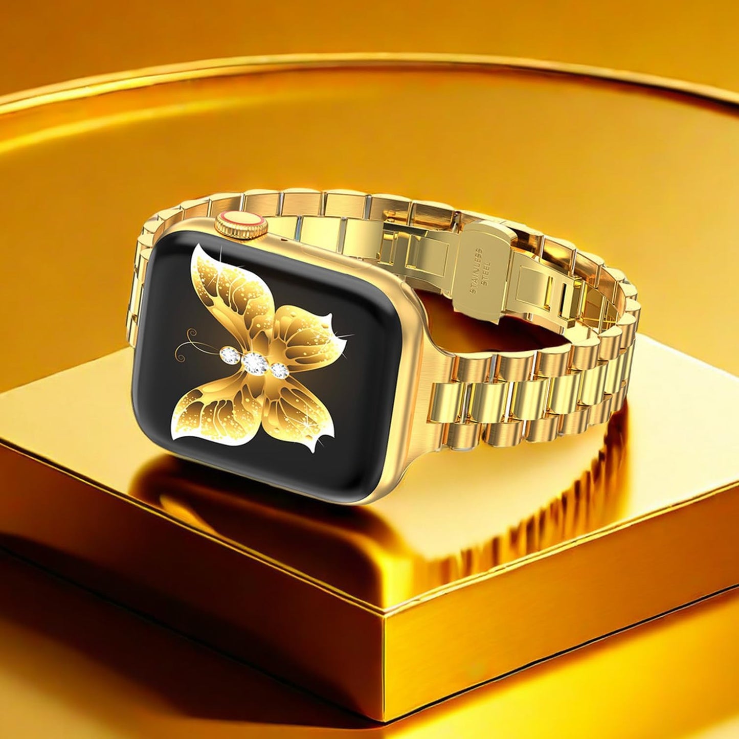 Compatible with Apple Watch Band 38Mm 40Mm 41Mm Women Men, Metal for Iwatch Band Series 9/8/7/6/5/4/3/2/1/SE