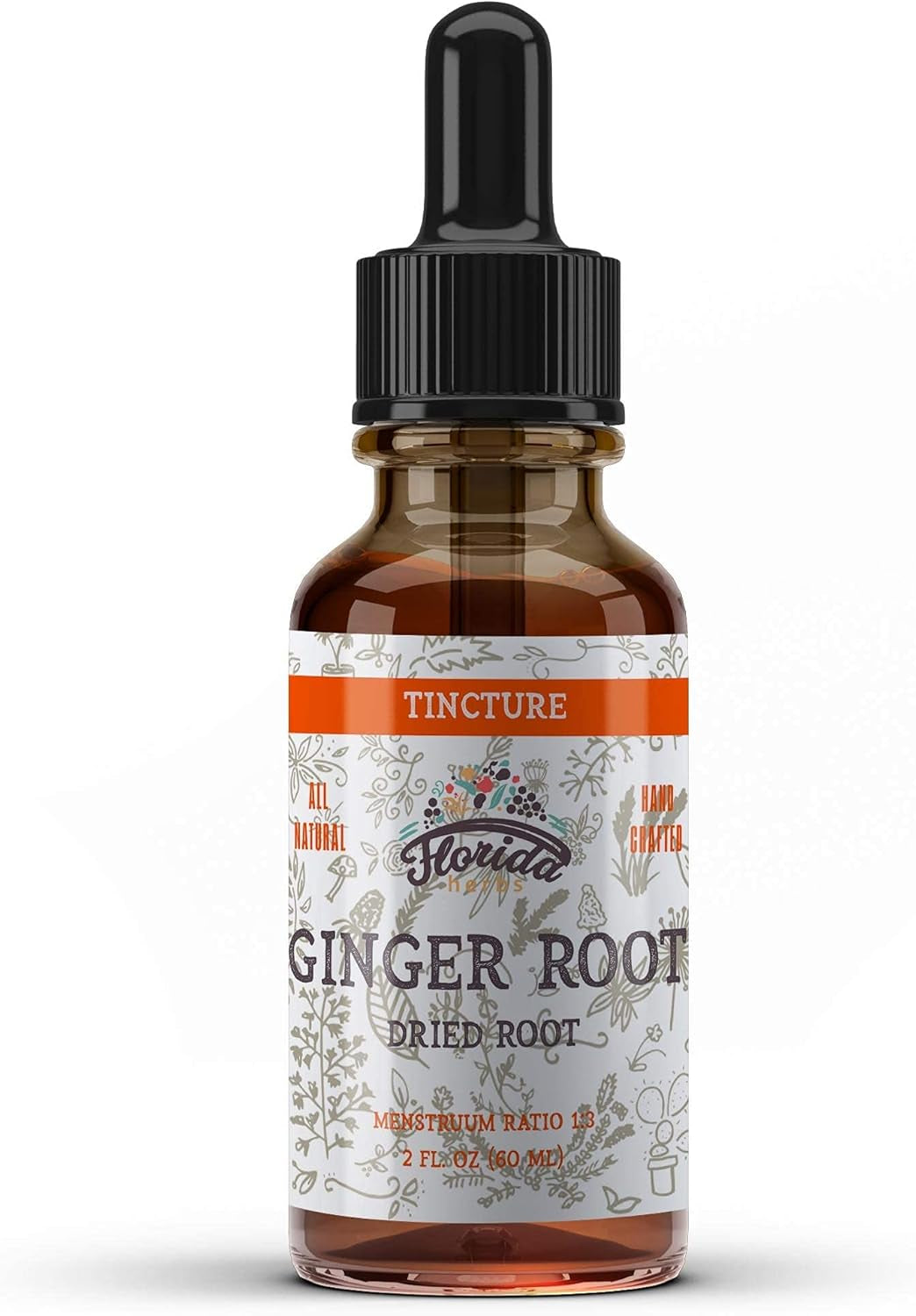 Ginger Tincture, Organic Ginger Extract (Zingiber Officinale) Dried Root, Ginger Supplement, Ginger USA TLBH