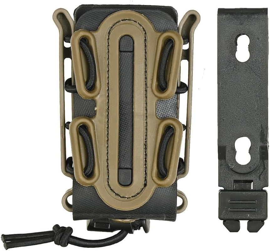 Pistol Mag Pouch 9Mm Softshell Magazine Holder Elastic Cord Retention Tactical Vest Mag Carrier Molle Clip Magazine Pouch