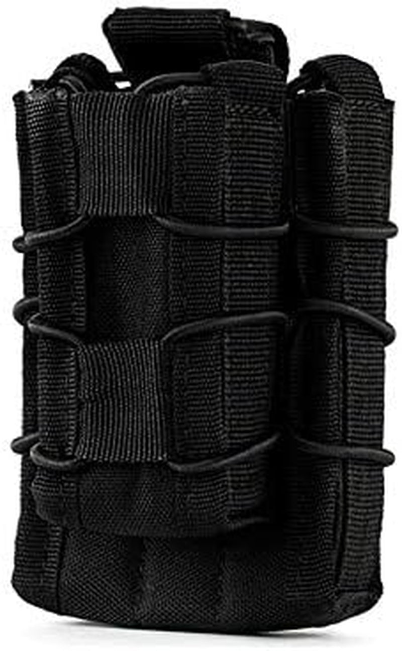 Tactical Molle Magazine Pouch Open-Top Single Pistol Mag Pouch AR/M4/M16 Cartridge Clip Pouch Hunting Bag