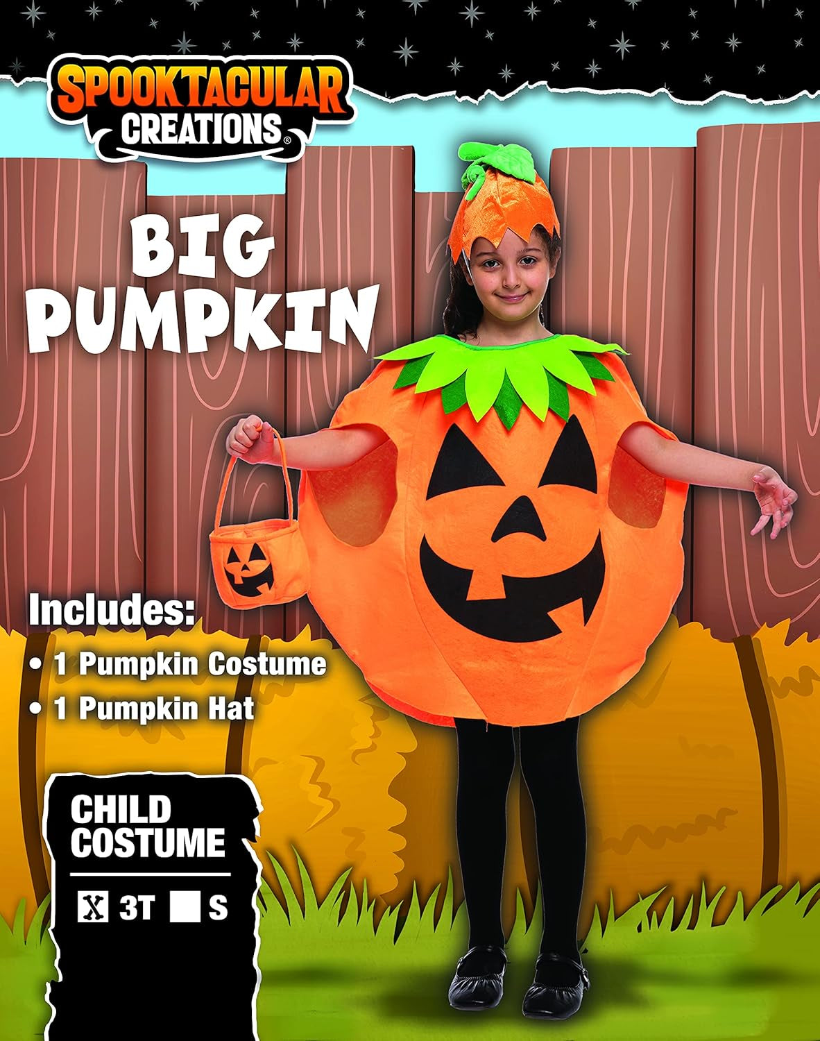 Unisex Big Pumpkin Costume for Kids Toddles Child Halloween Dress up Themed Party