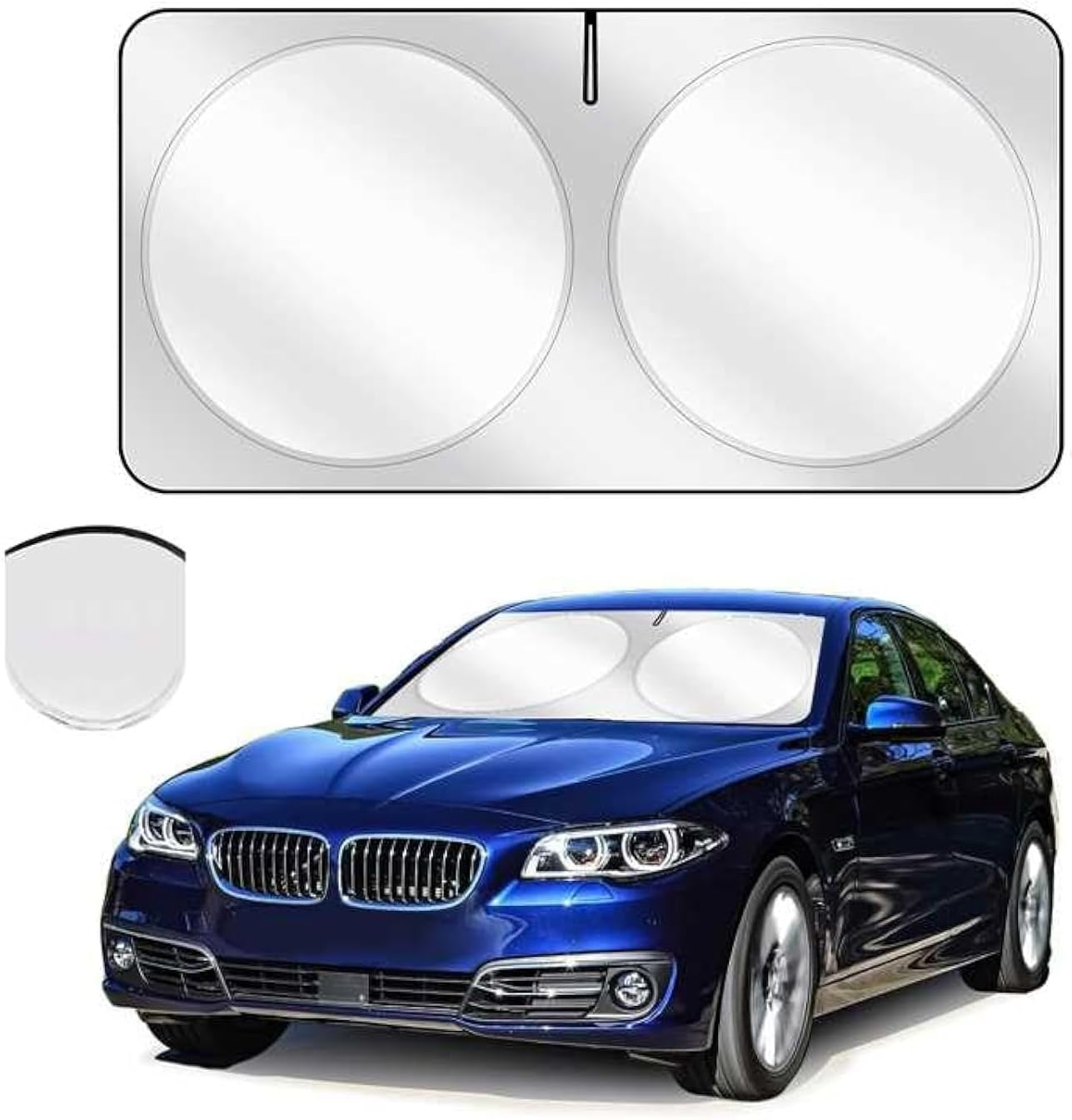 Upgraded Sunshade for Tesla Model 3/Y Windshield, Improved UV Protection Fabric, Metal Frame, Full-Size Foldable Front Sun Shade, Professional Accessories for Tesla Model 3/Y 2016 to 2025