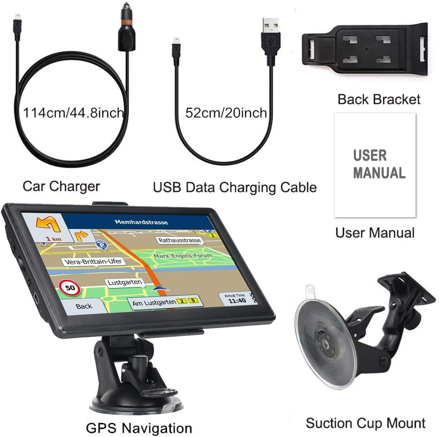 GPS Navigator for Car 7 Inch, Truck GPS Commercial Drivers, Trucker GPS for Semi Truck, Navigation for Truck 2025 Map with Free Lifetime Updates, Speed Limit Warnings, Lane Assist TRUCK DRIVER