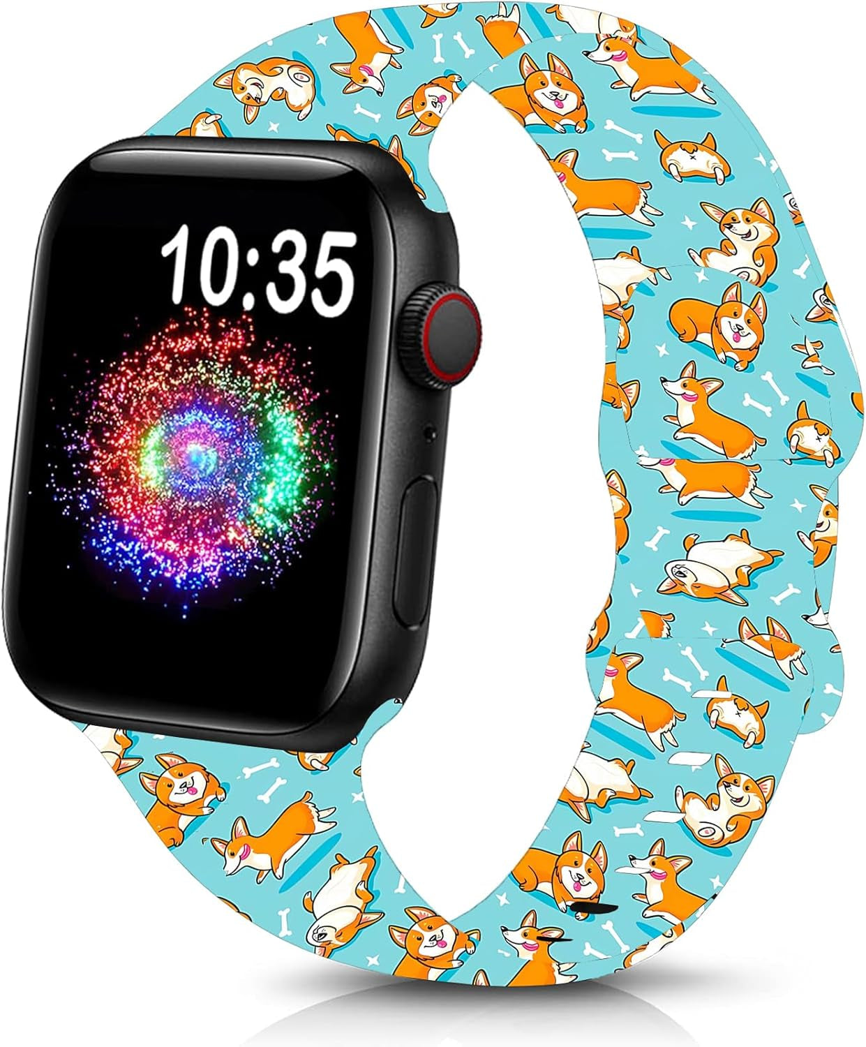 Cute Sport Wristband Compatible with Apple Watch Band 40Mm 44Mm 46Mm 41Mm 45Mm 38Mm 42Mm 49Mm,Soft Silicone Replacement Strap for Iwatch Series 10 9 Ultra SE 8 7 6 5 4 3 2 1 for Women Men