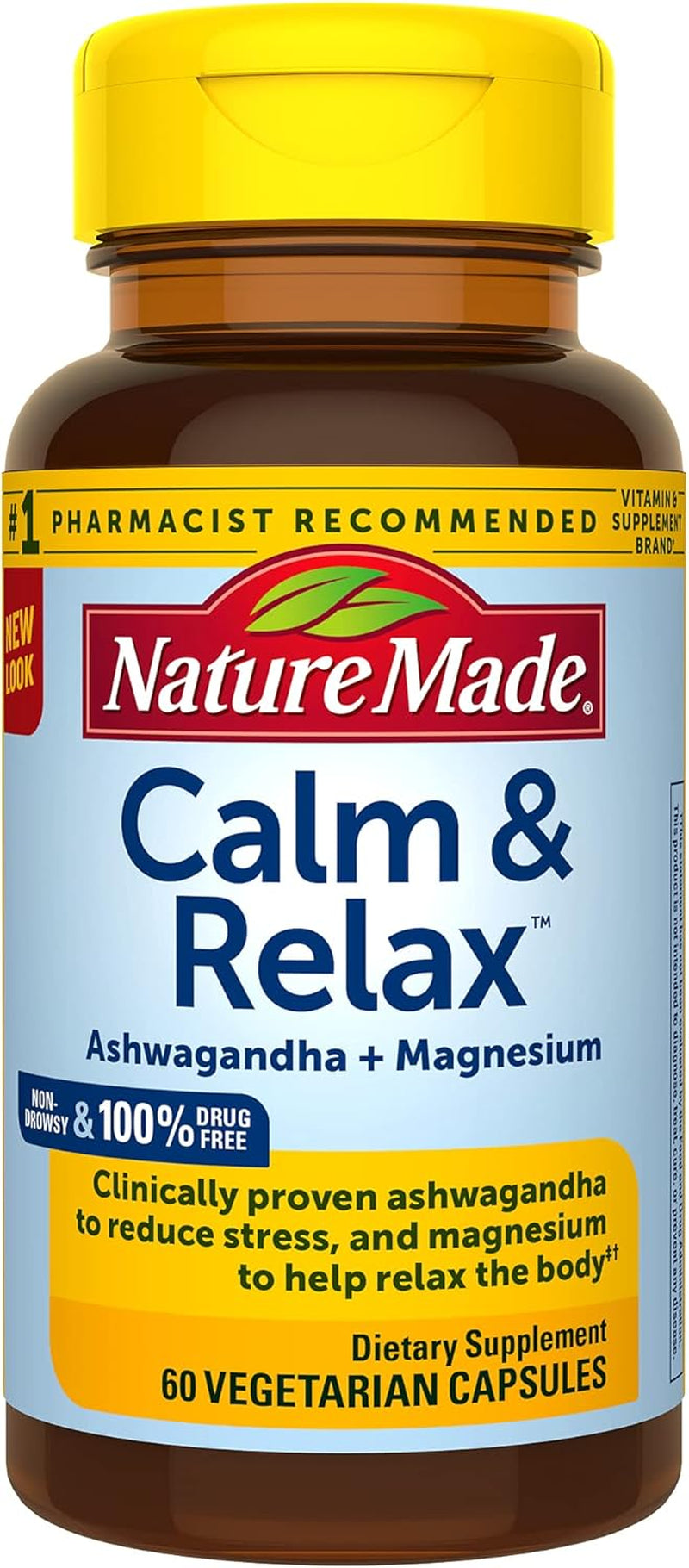 Wellblends Calm & Relax, Ashwagandha 125Mg, Magnesium 300 Mg, 54 Vegetarian Capsules TLBH