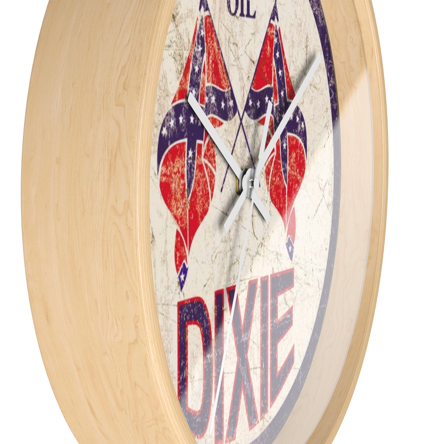 Retro Wall Clock - Dixie Motor Oil Design
