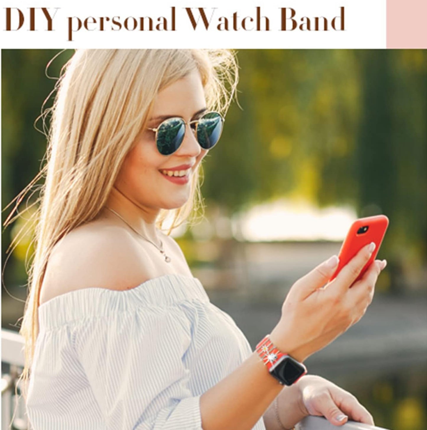 Smart Watch Band Charms Bling Decorative Ring Loops Charms Compatible with Apple Watch Silicone Bands Charms 45Mm 44Mm 42Mm 41Mm 40Mm 38Mmseries 8 7 6 5 4 3 2 1 Watchband Metal Diamond Charms Accessories (No Band With)